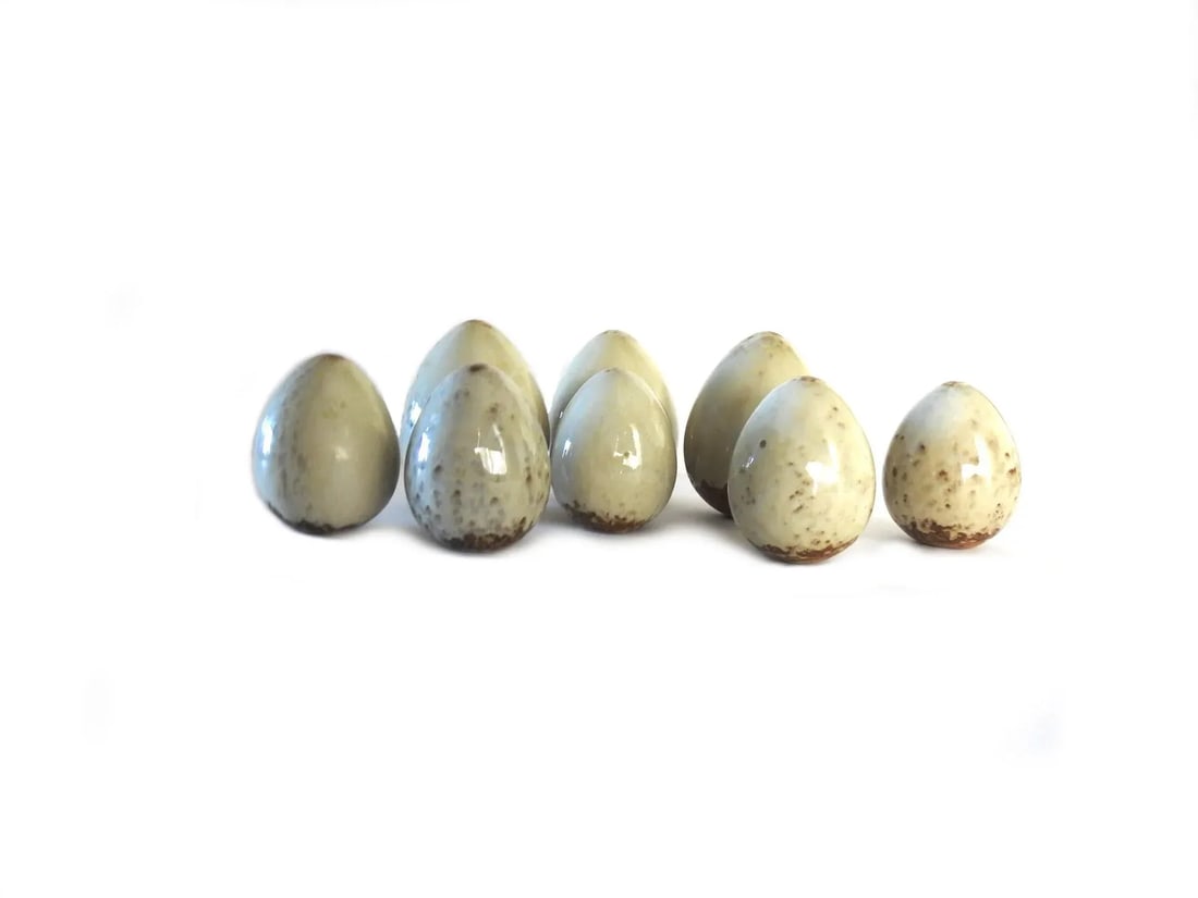 Artisan Studio Made Pottery Easter Eggs - Set of 8 - 12