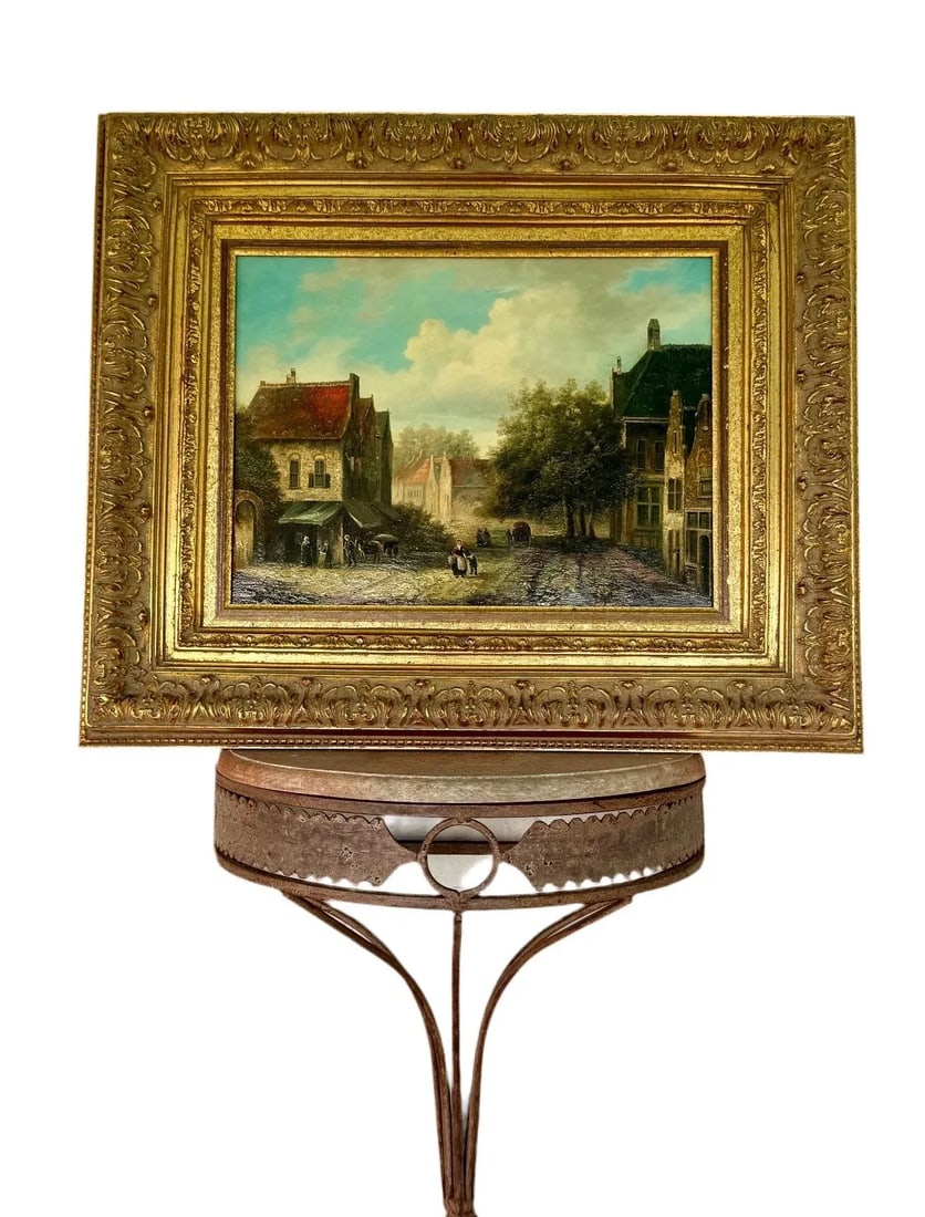 Vintage "Old European Style" Signed Oil on Wood Painting - Dutch Mastered Style - 3