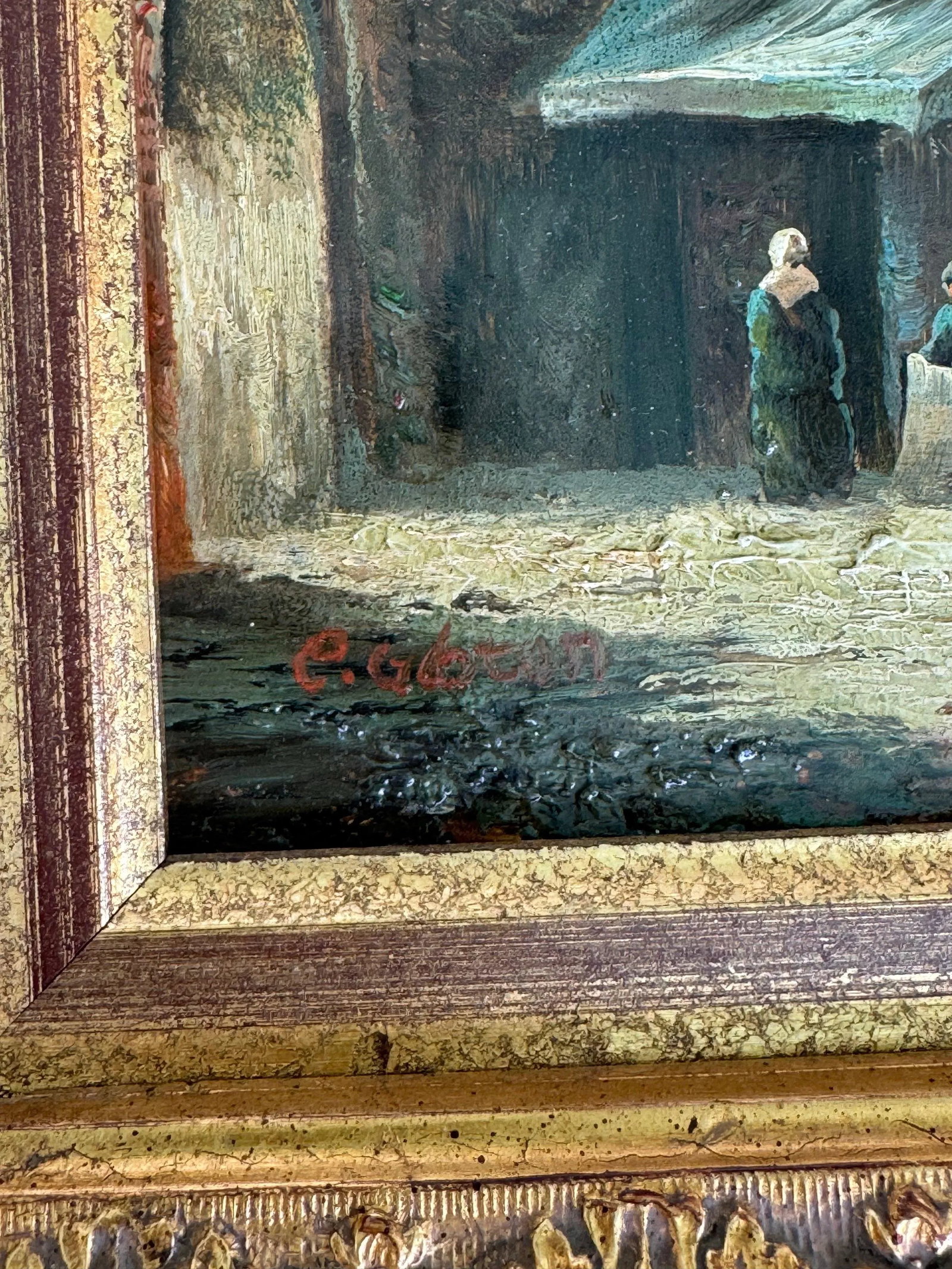 Vintage "Old European Style" Signed Oil on Wood Painting - Dutch Mastered Style - 6
