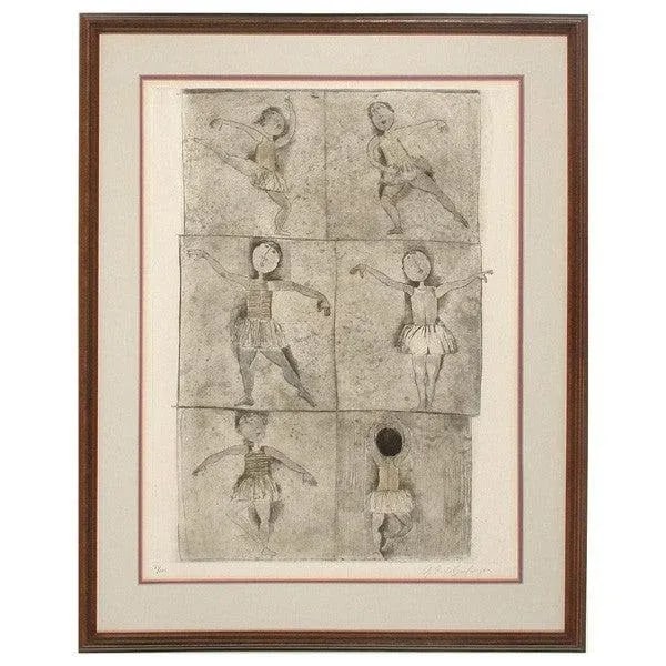 Graciela Rodo Boulanger, (Amer. 1935-), 'Ballet Poses' Signed Engraving: Graciela Rodo Boulanger (American 1935-), young dancers in a variety of ballet poses, lithograph, signed lower right, 71/100 lower left, 20" x 26" viewed, very good condition, not examined out of the 
