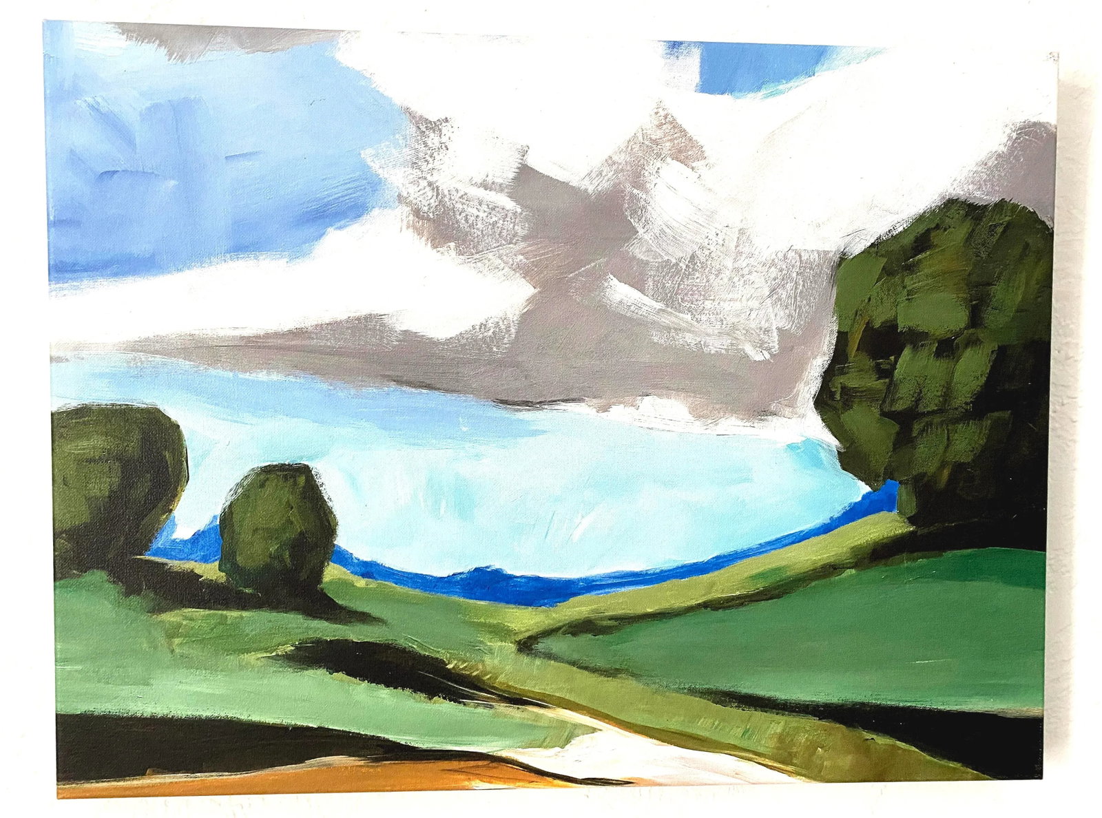 Contemporary Summer Landscape Prints on Canvas - a Pair - 4