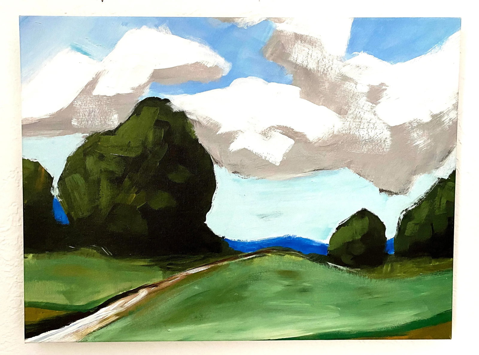 Contemporary Summer Landscape Prints on Canvas - a Pair - 5