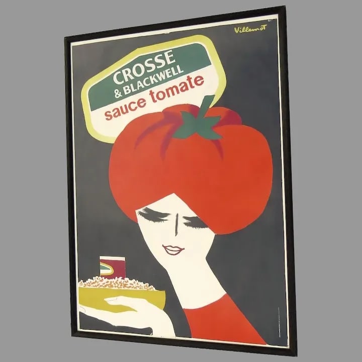1980s Crosse & Blackwell Tomato Ketchup Poster, Framed - 5