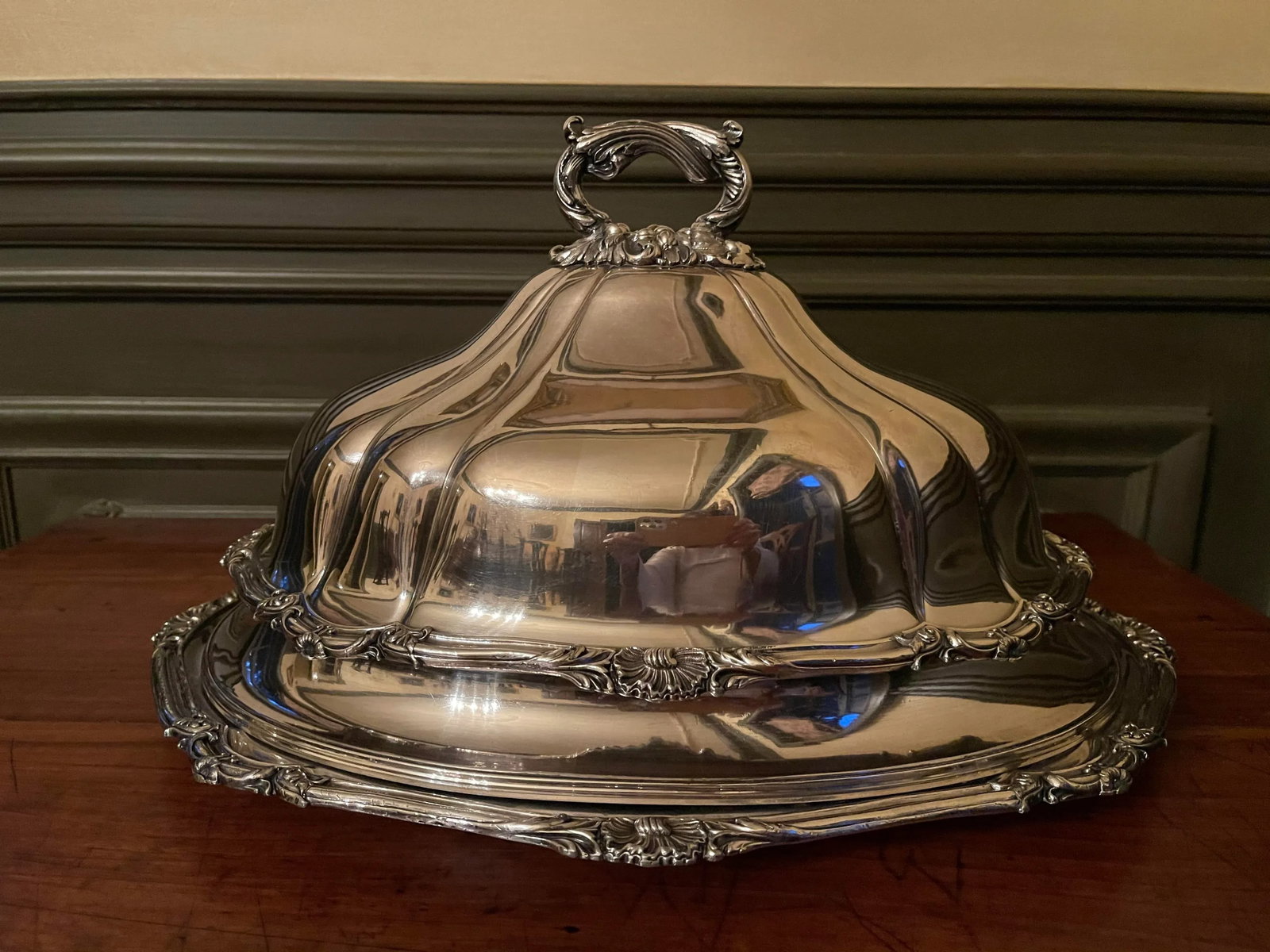 Early 20th Century Sheffield Platter With Dome Cover - 10