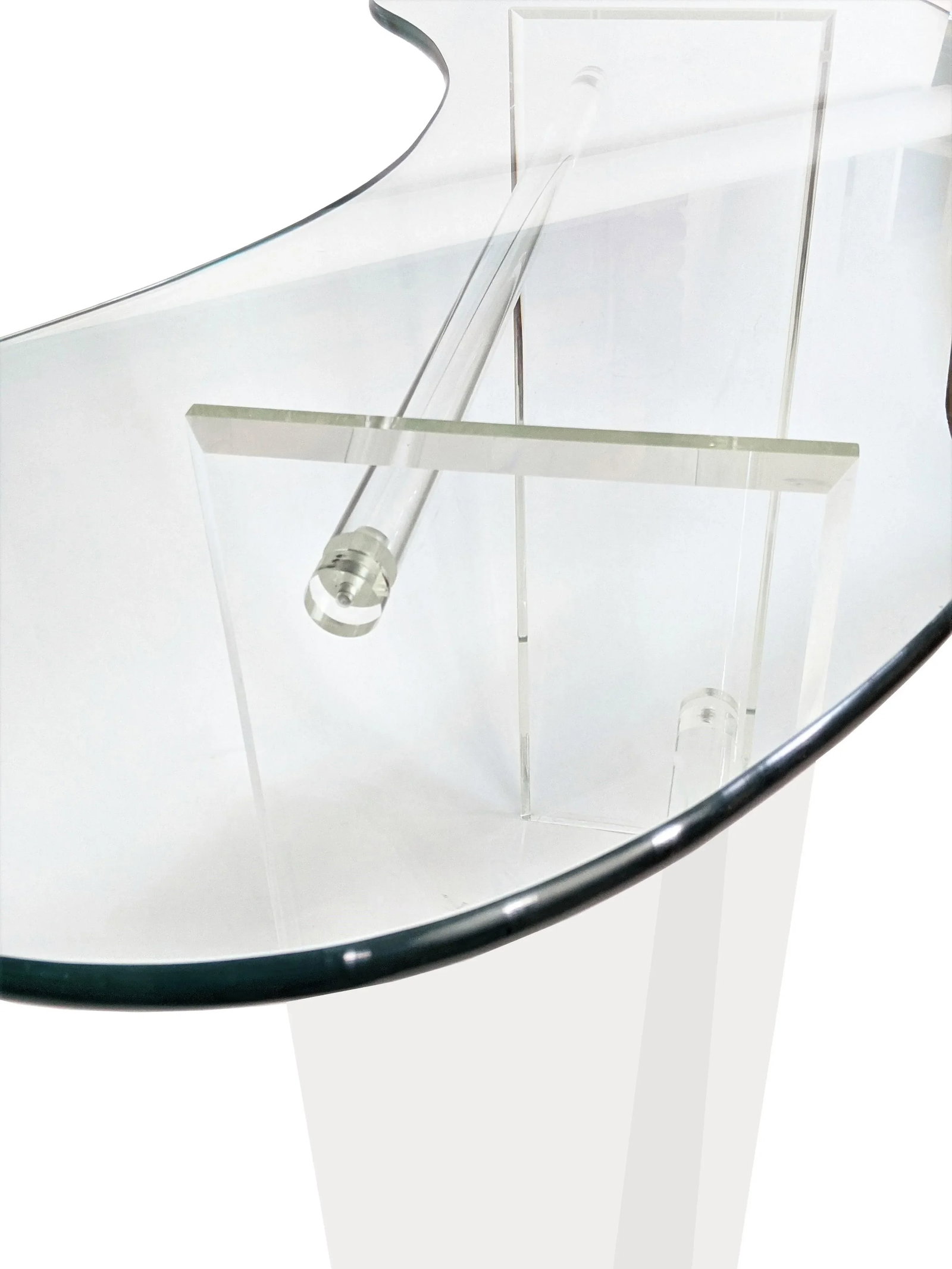 1970s Vintage Lucite Bar with Glass Top - 11