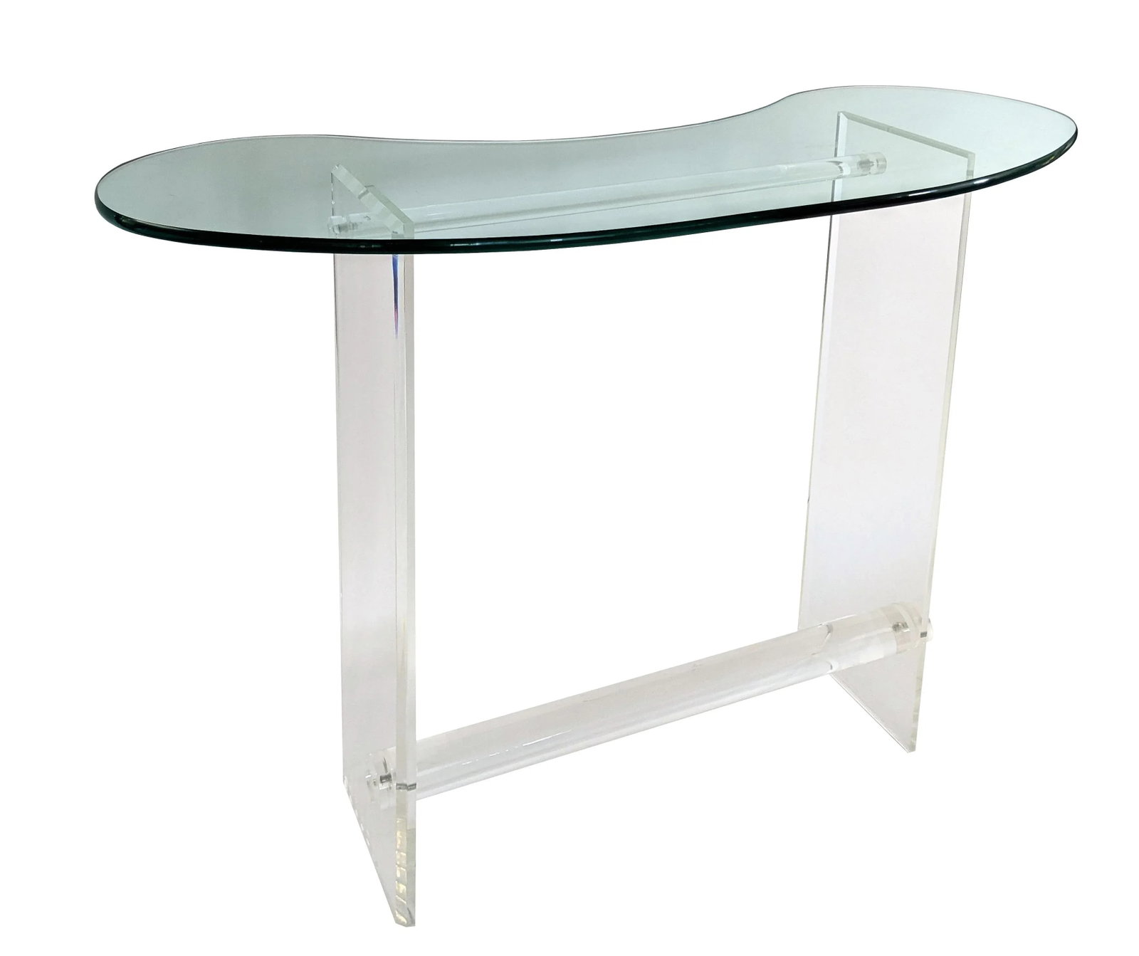 1970s Vintage Lucite Bar with Glass Top - 3