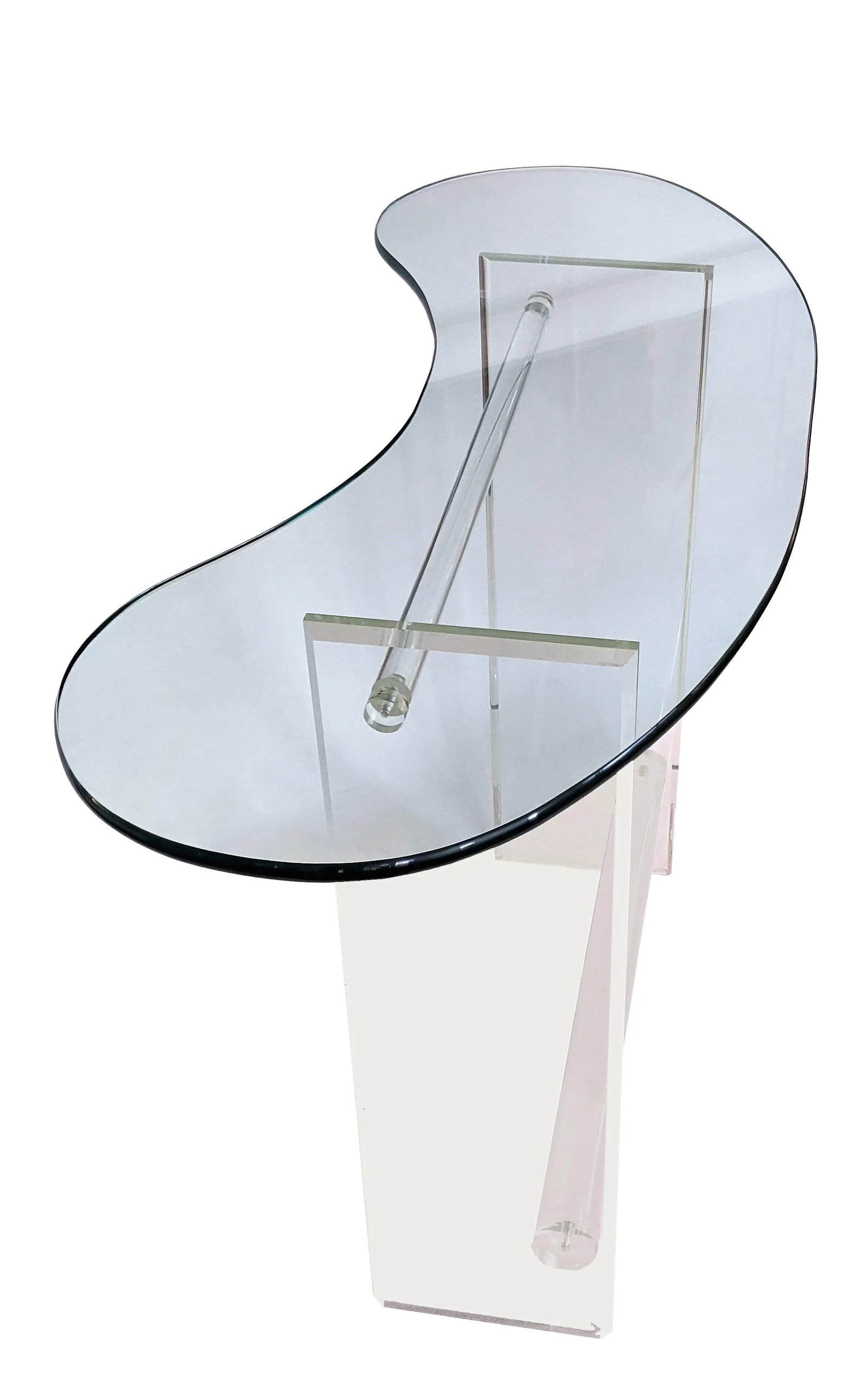 1970s Vintage Lucite Bar with Glass Top - 4
