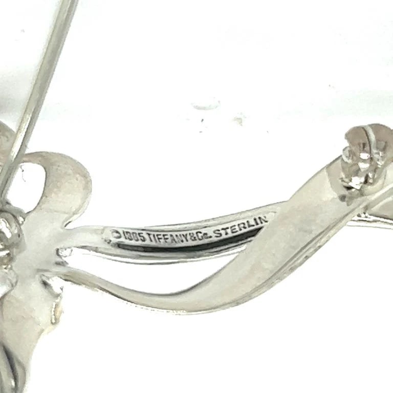 Tiffany & Co Estate Ribbon Brooch Pin Sterling Silver - 3