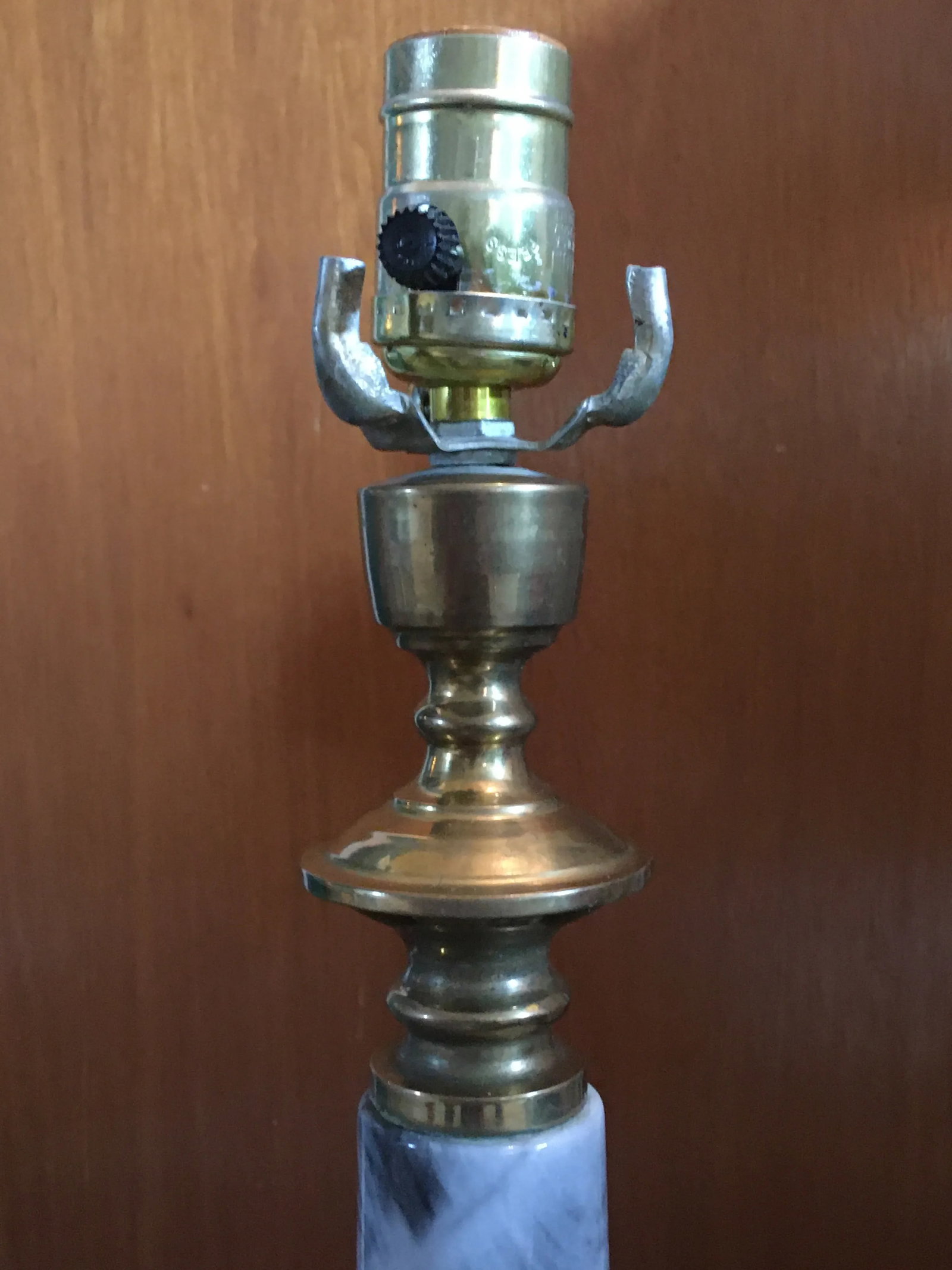 Mid-Century Grey Marble Table Lamps - Set of 2 - 8