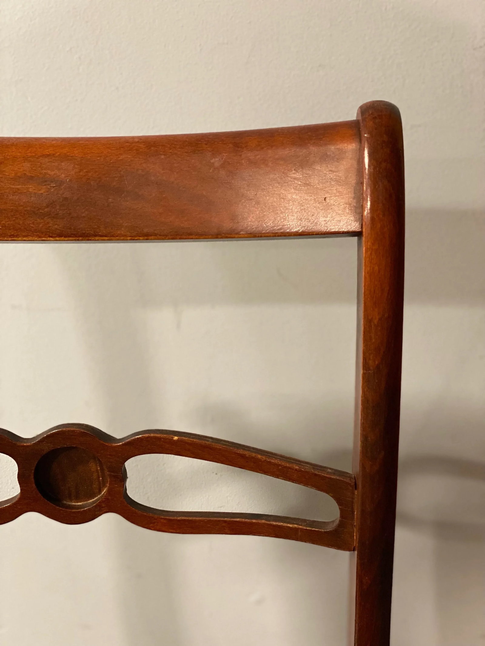 English Carved Mahogany Dining Chairs - Set of 4 - 8