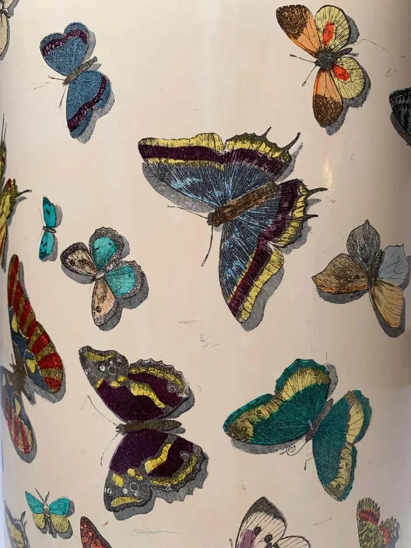 Early Piero Fornasetti Butterflies Farfalle Umbrella Stand Example - 2