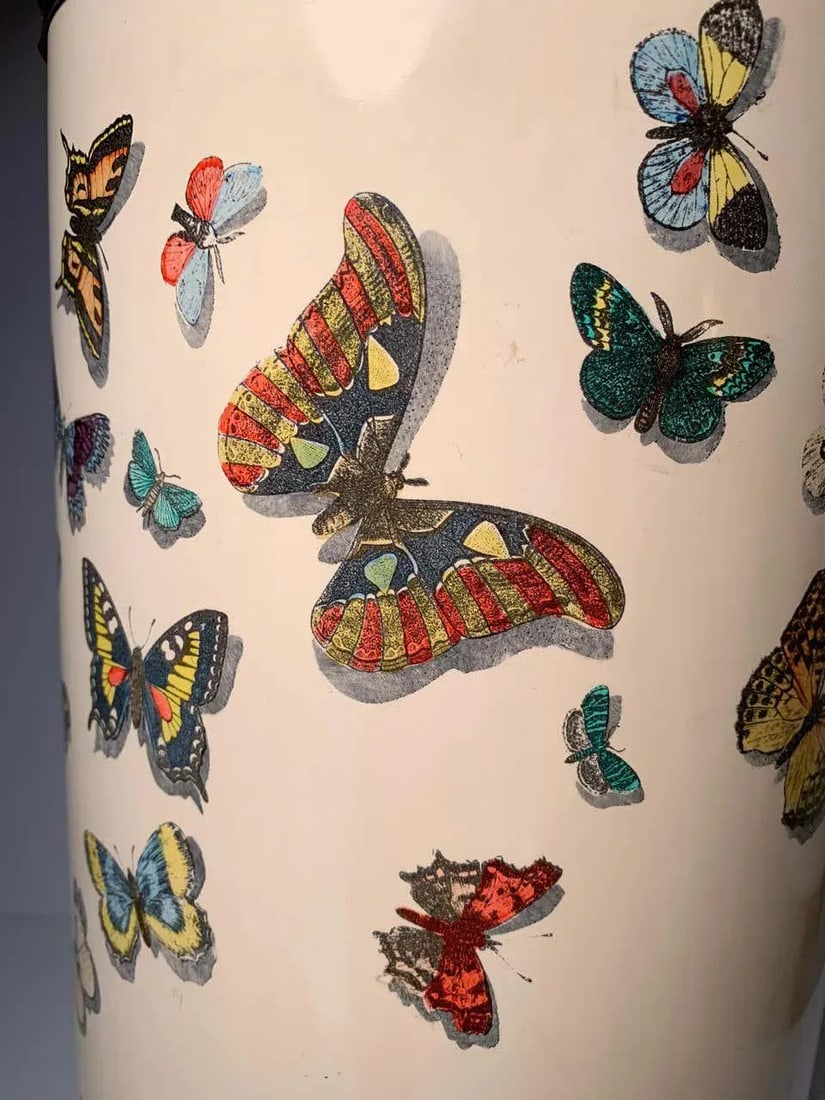 Early Piero Fornasetti Butterflies Farfalle Umbrella Stand Example - 3
