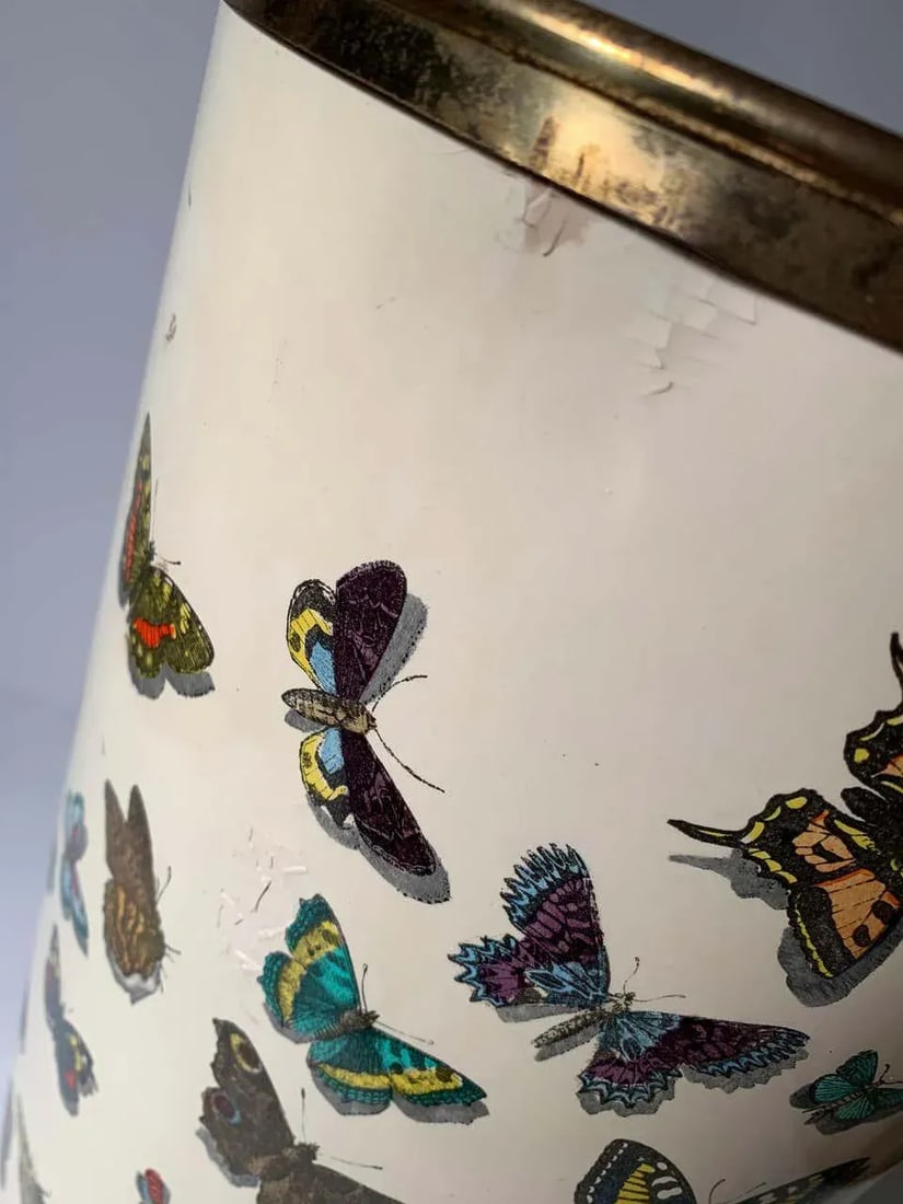 Early Piero Fornasetti Butterflies Farfalle Umbrella Stand Example - 9