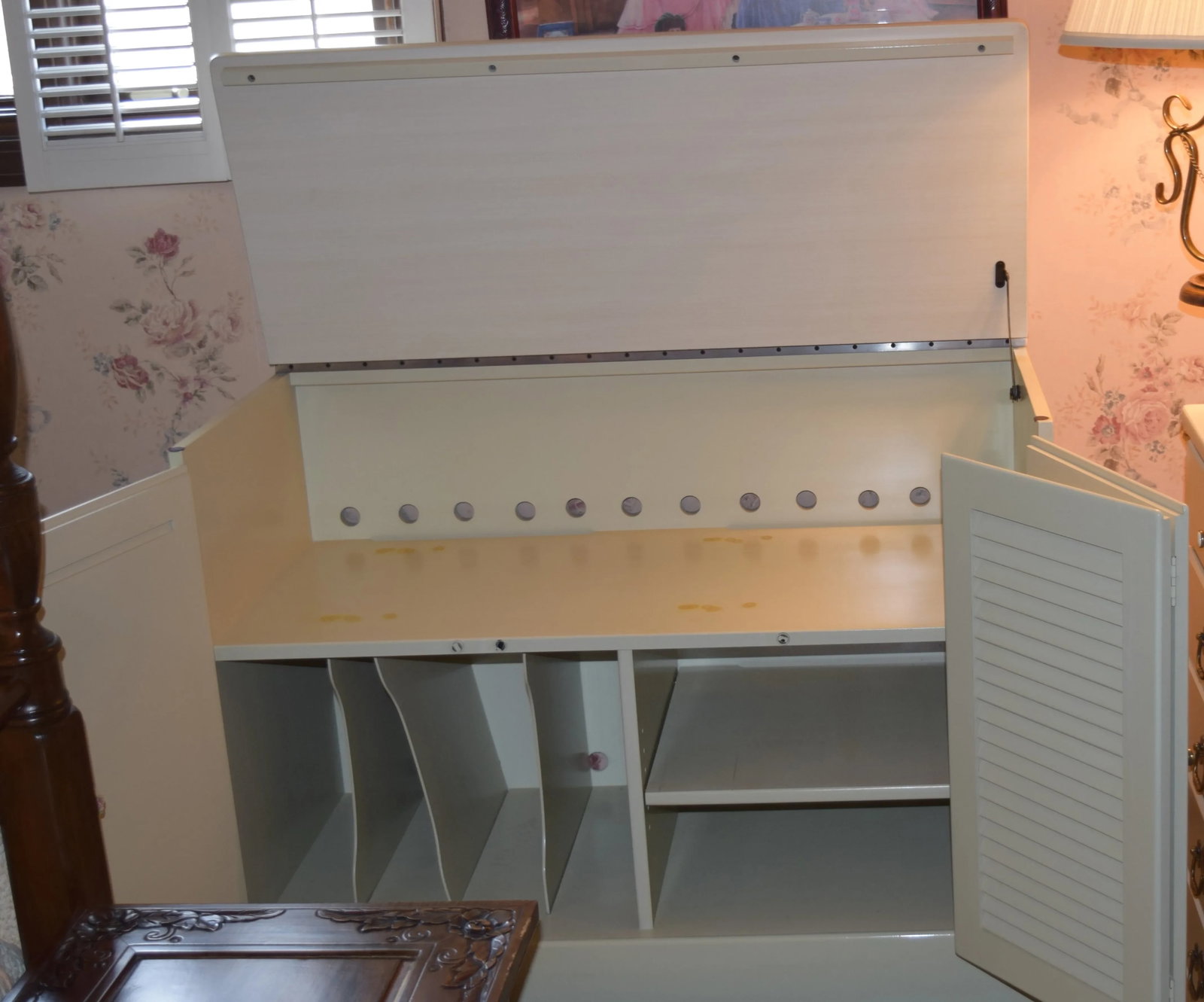 Ethan Allen White Media Cabinet Storage Cabinet - 3