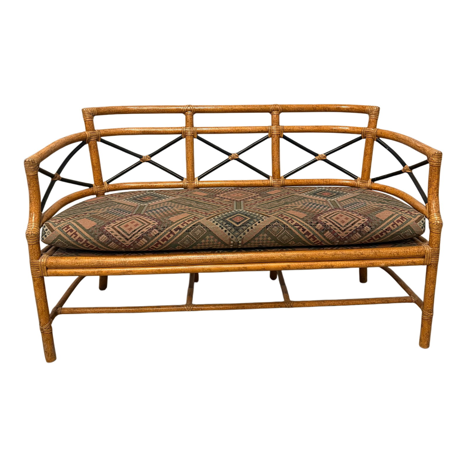 McGuire Gondola Settee - Coastal Bamboo Loveseat, Designer Statement, Priced to Sell (1 of 9)