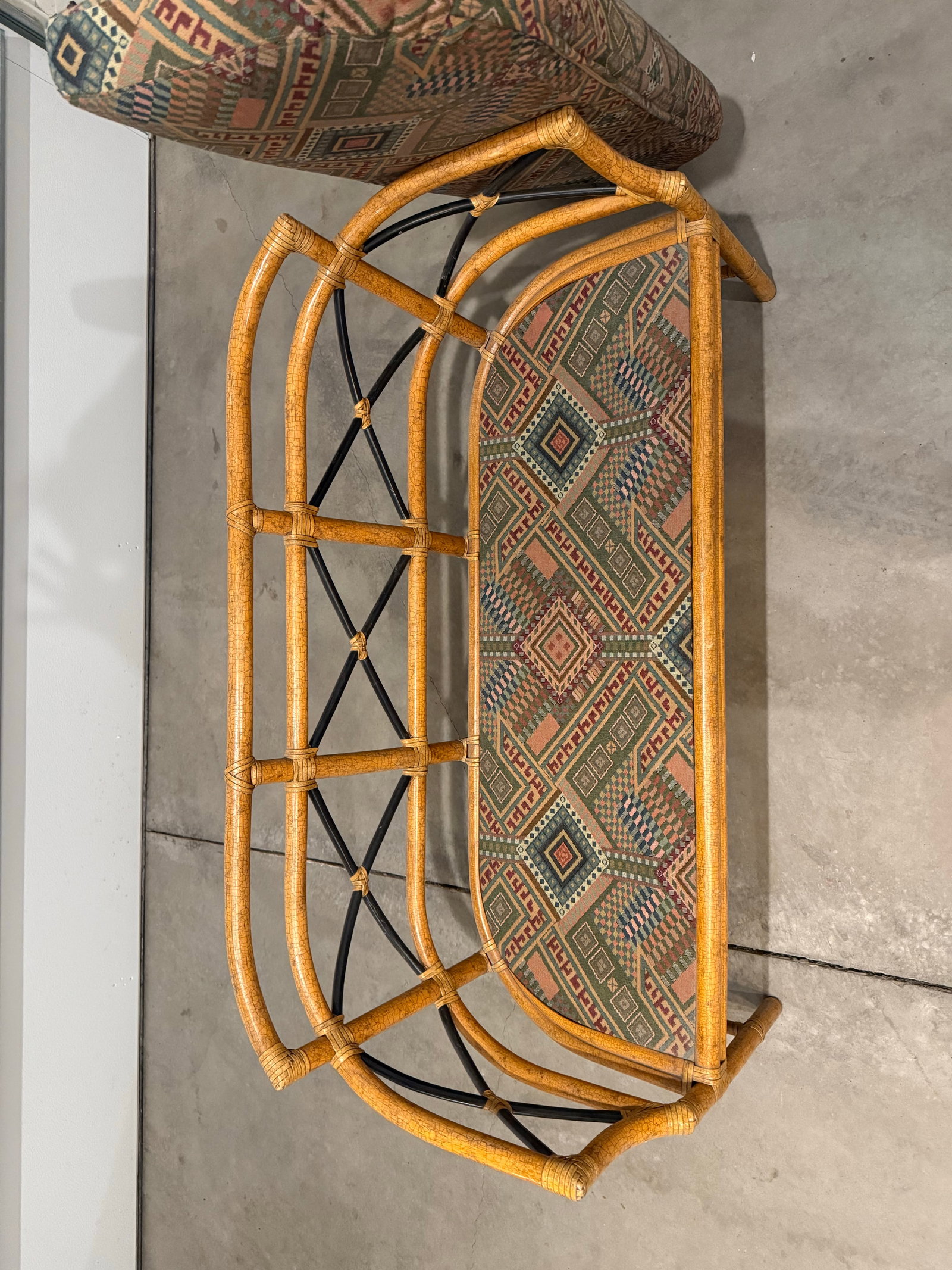 McGuire Gondola Settee - Coastal Bamboo Loveseat, Designer Statement, Priced to Sell - 9