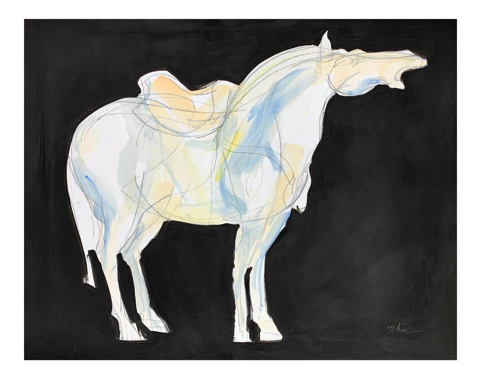Tang Echo, Contemporary Work on Paper, Equestrian (1 of 4)