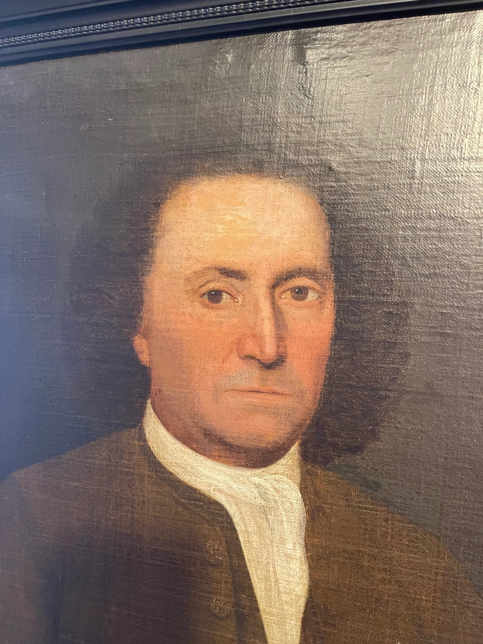 1723 Portrait of a Man With a Pocket Watch and Crest Oil Painting, Framed - 2