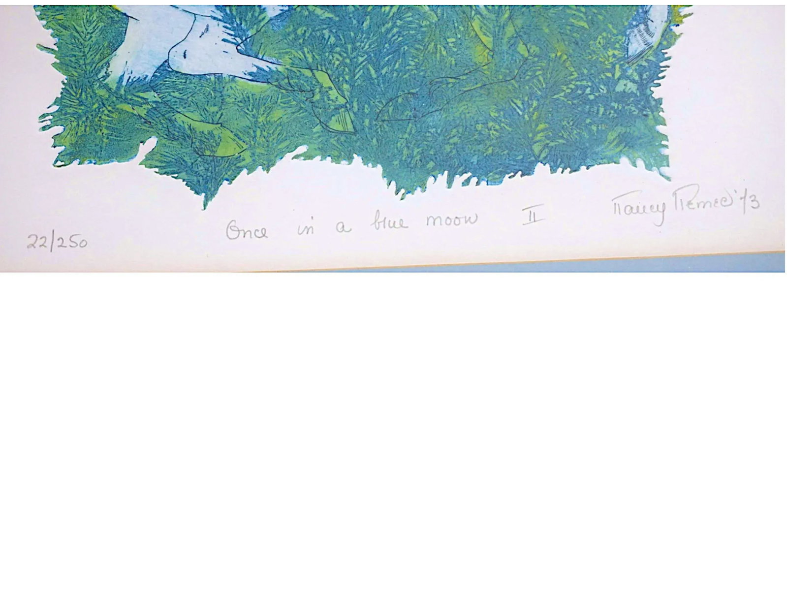 Nancy Nemec "Once in a Blue Moon" Unicorn Original Print Signed and Numbered - 4