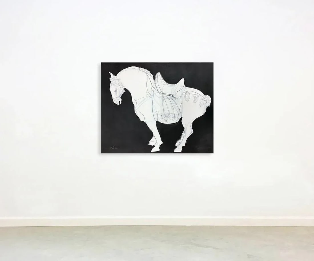 Tang Echo I, Contemporary Work on Paper, Equestrian Drawing - 3