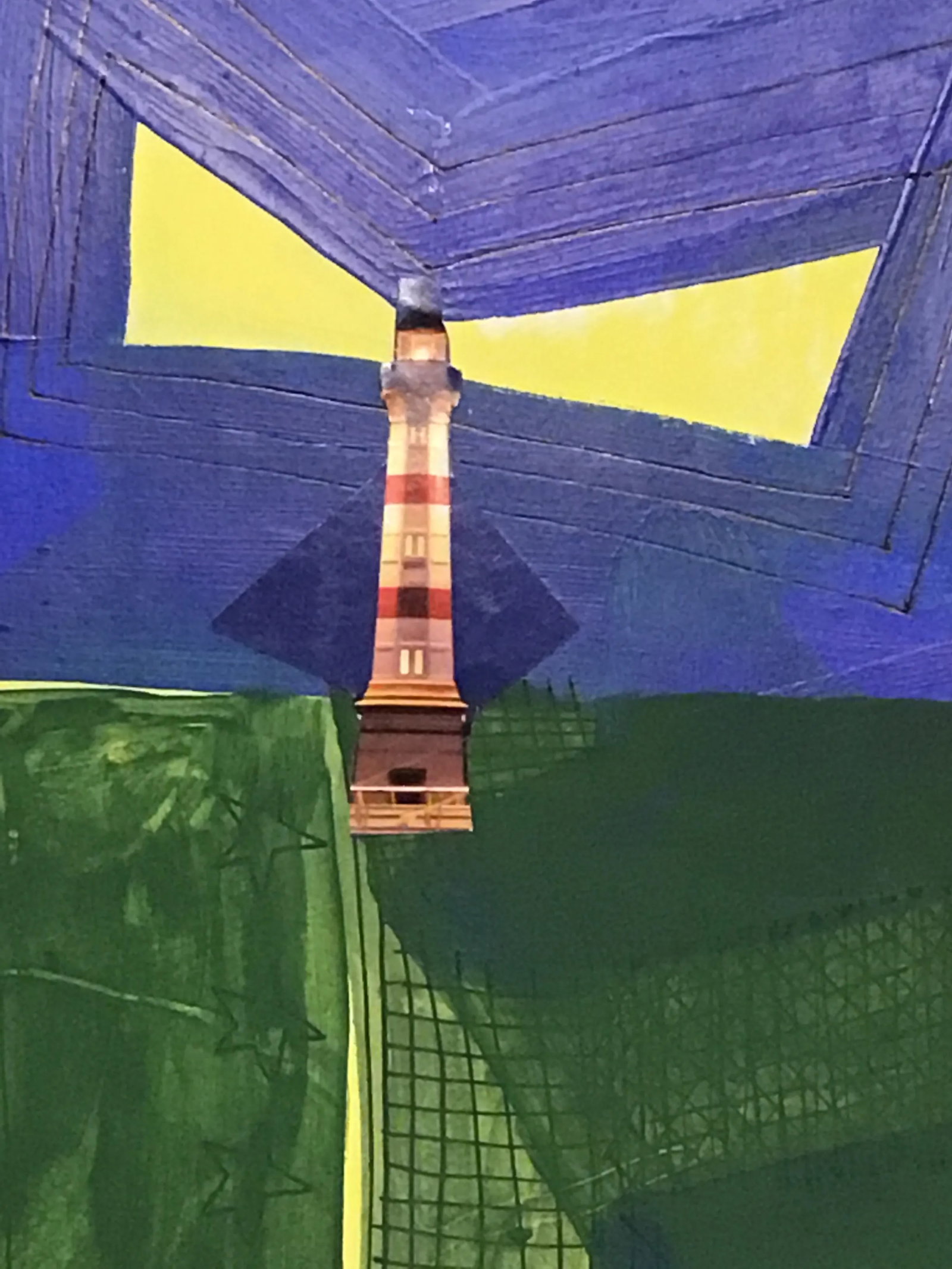 The Lighthouse Contemporary Abstract Coastal Collage by CL Auker - 2