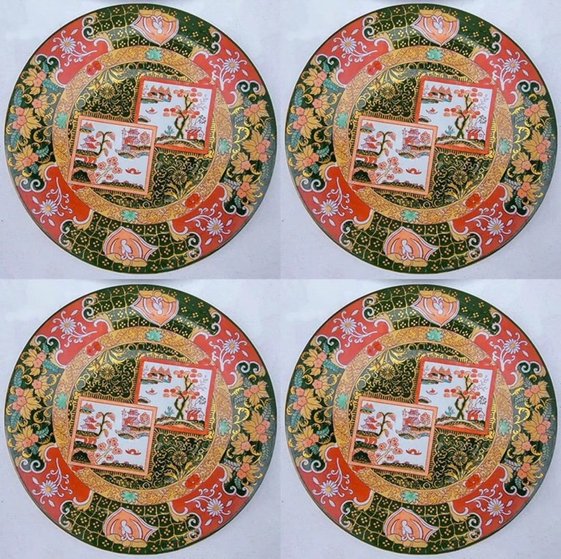 Early English William Whiteley Ltd of London Ironstone Imari Plates, S/10 - 6