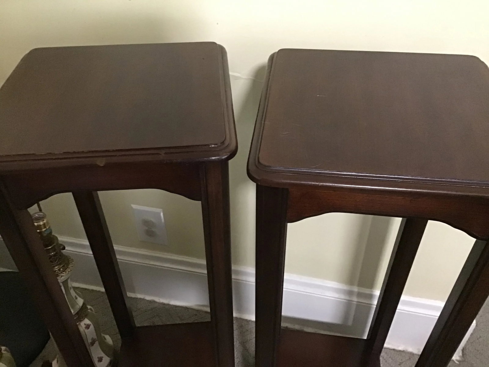 Traditional Lane Wood Plant Stands- a Pair - 10