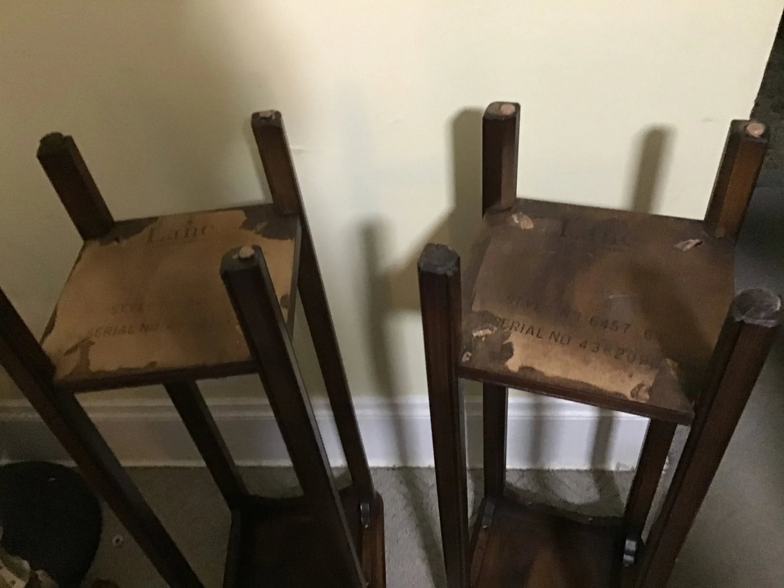Traditional Lane Wood Plant Stands- a Pair - 11