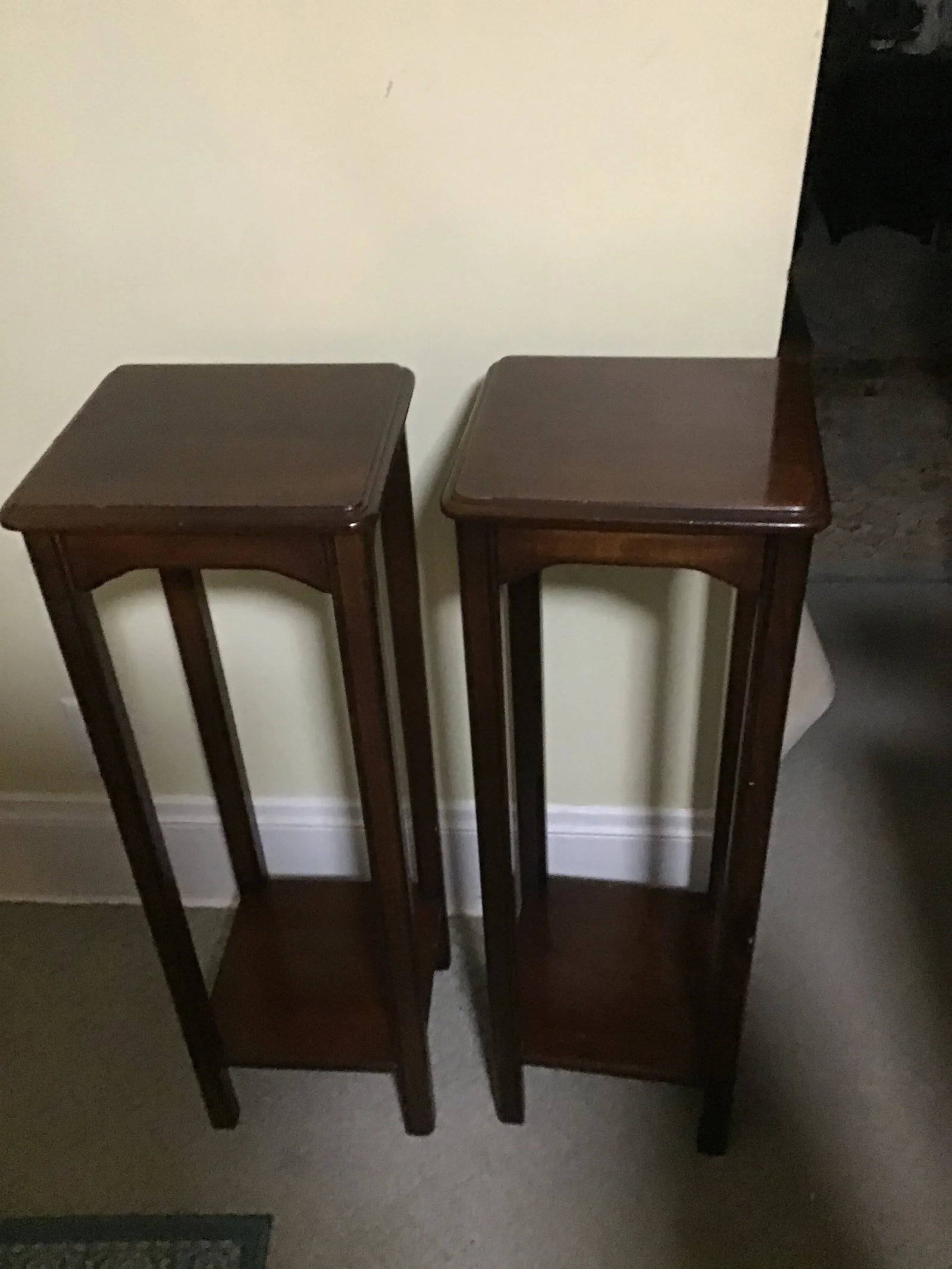 Traditional Lane Wood Plant Stands- a Pair - 4