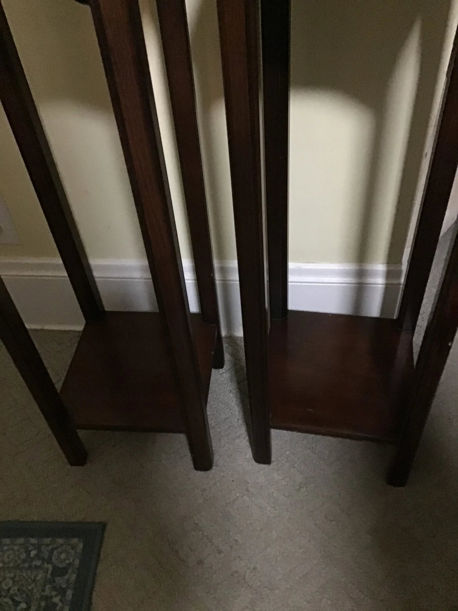 Traditional Lane Wood Plant Stands- a Pair - 6