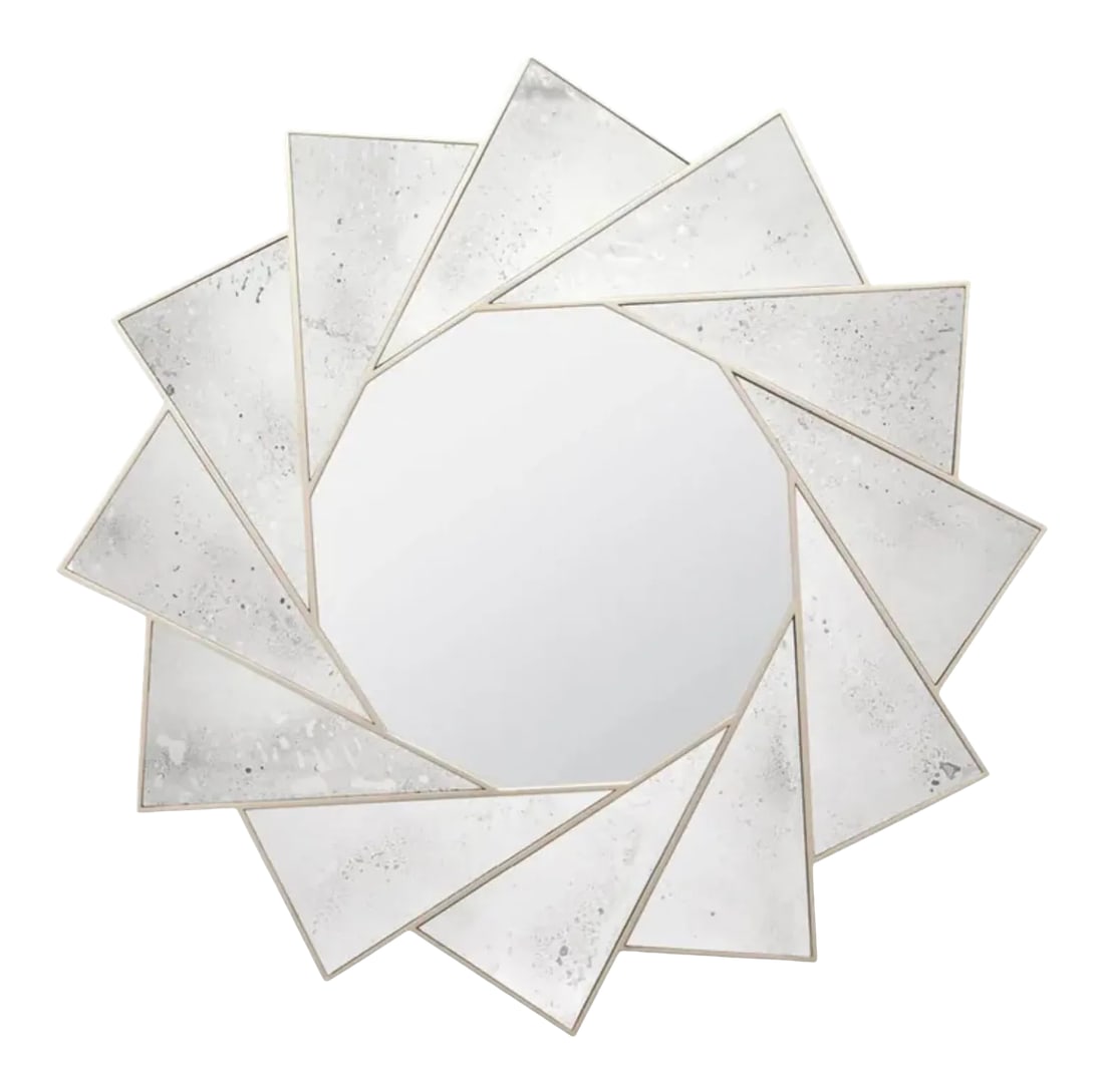 Made Goods Modern Aged Silver Finished Rowen Star Shaped Wall Mirror (1 of 5)