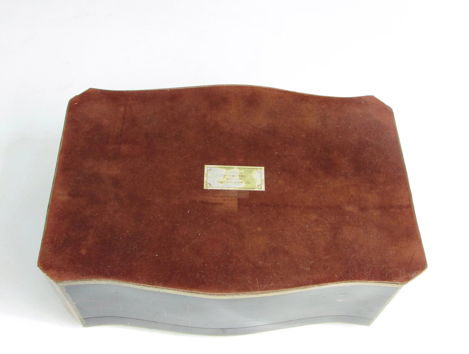 Tessalated Maitland Smith Faux Horn Gentleman's Dresser Box - 12