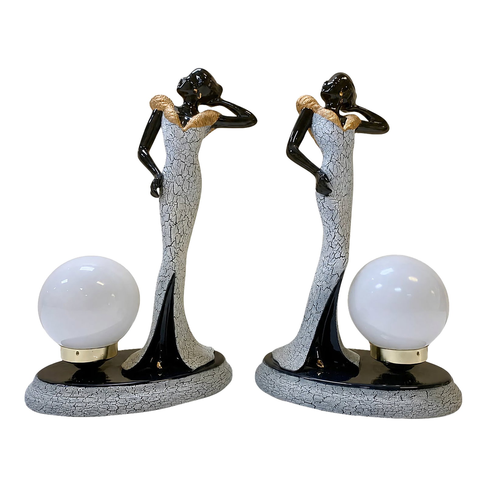 Vintageour Girls Figurine Table Lamps - a Pair (1 of 6)