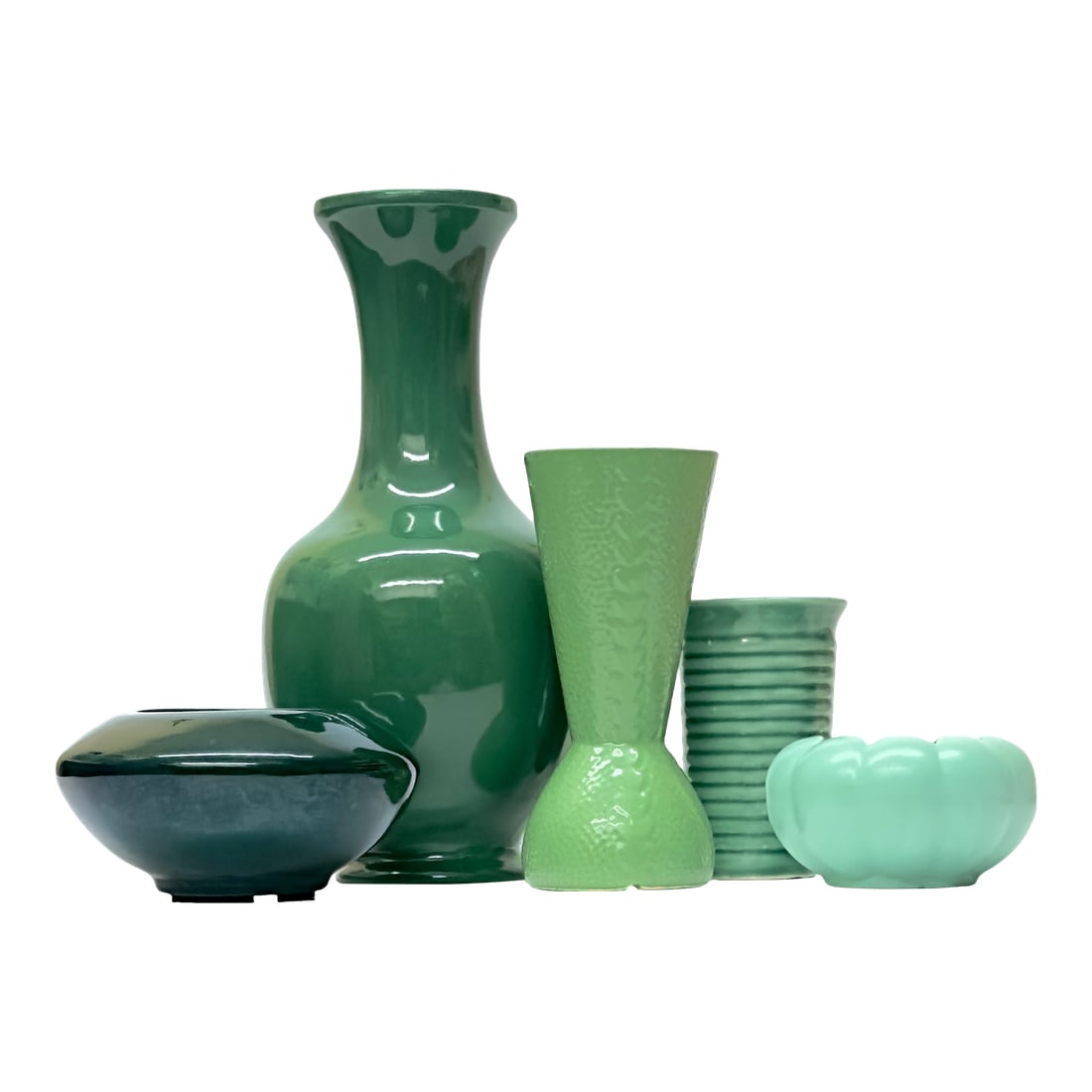 Symphony in Green Ceramic Vase Curation - Group of 5 (1 of 15)