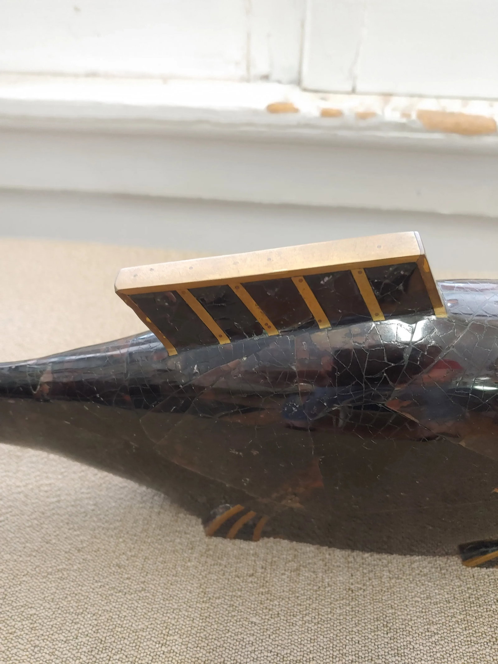 Late 20th Century Maitland-Smith Tesselated Horn Coy Fish Figure - 3