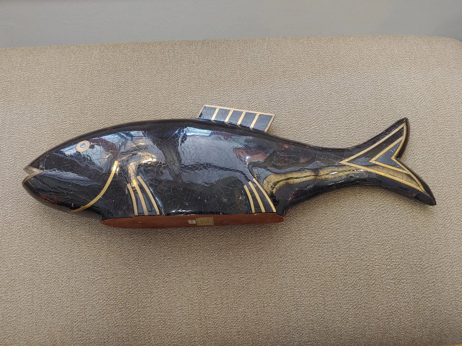 Late 20th Century Maitland-Smith Tesselated Horn Coy Fish Figure - 4