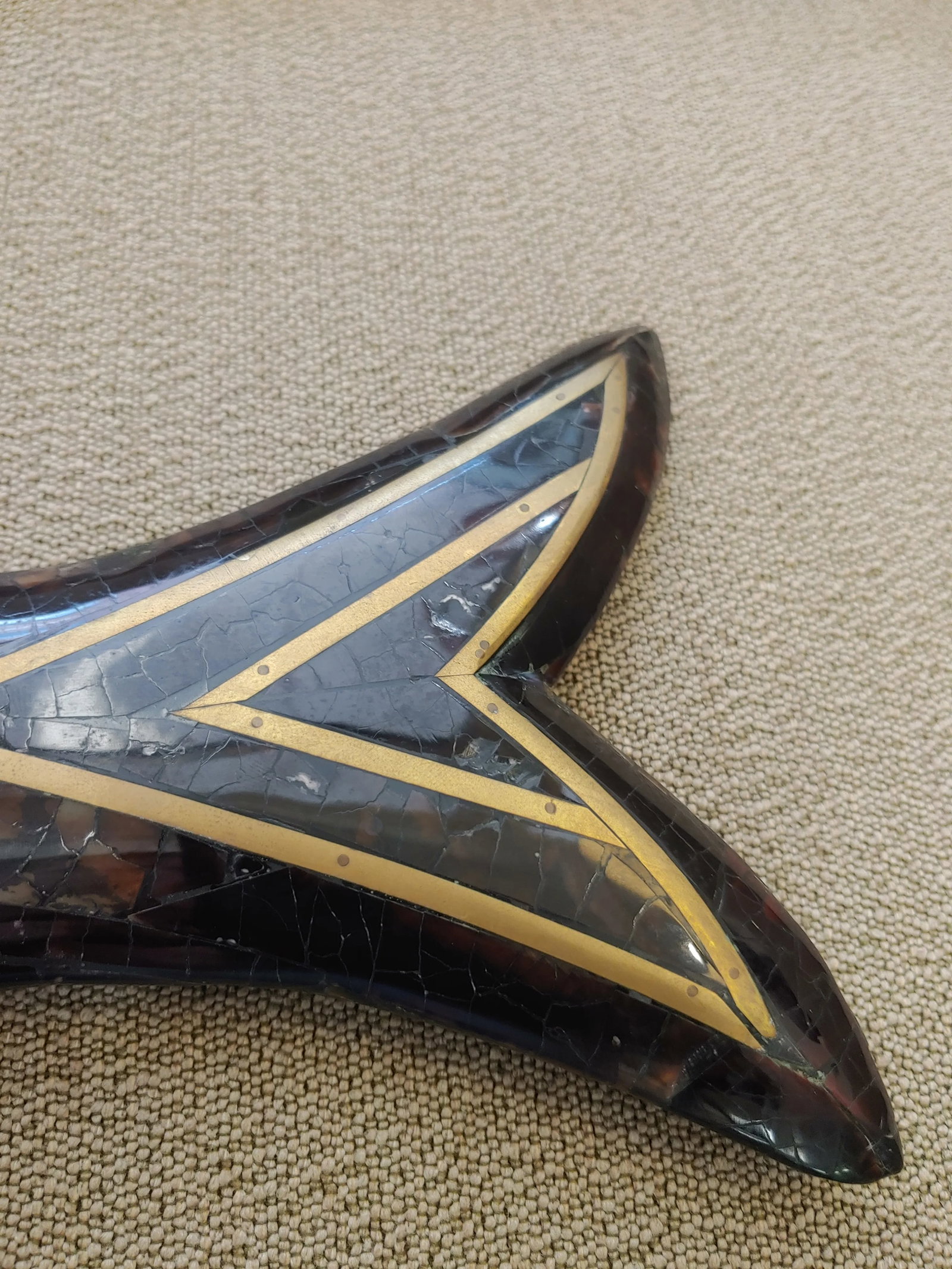 Late 20th Century Maitland-Smith Tesselated Horn Coy Fish Figure - 5