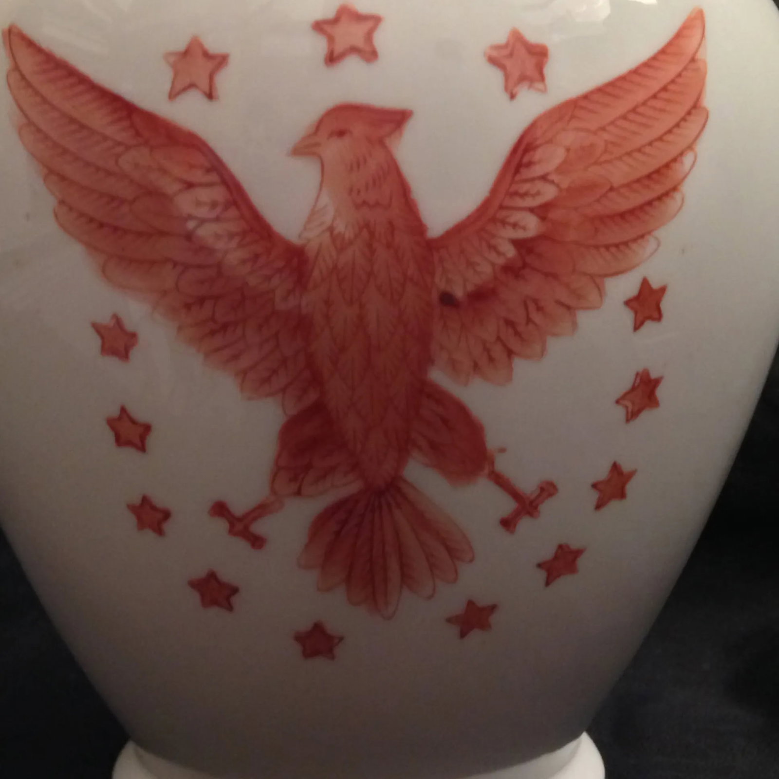 Vintage Ethan Allen American Chinoiserie Eagle Ginger Jar - 11