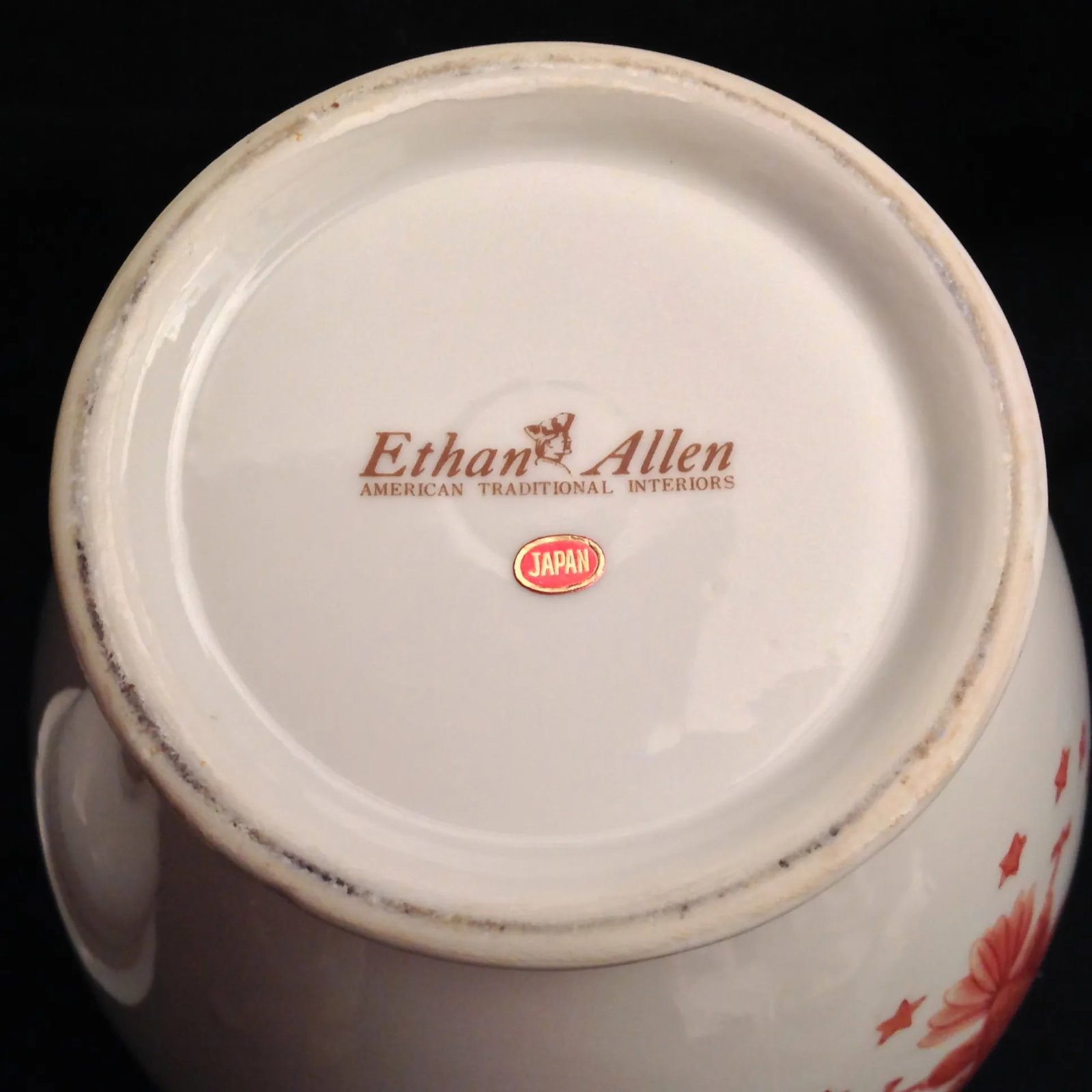 Vintage Ethan Allen American Chinoiserie Eagle Ginger Jar - 12