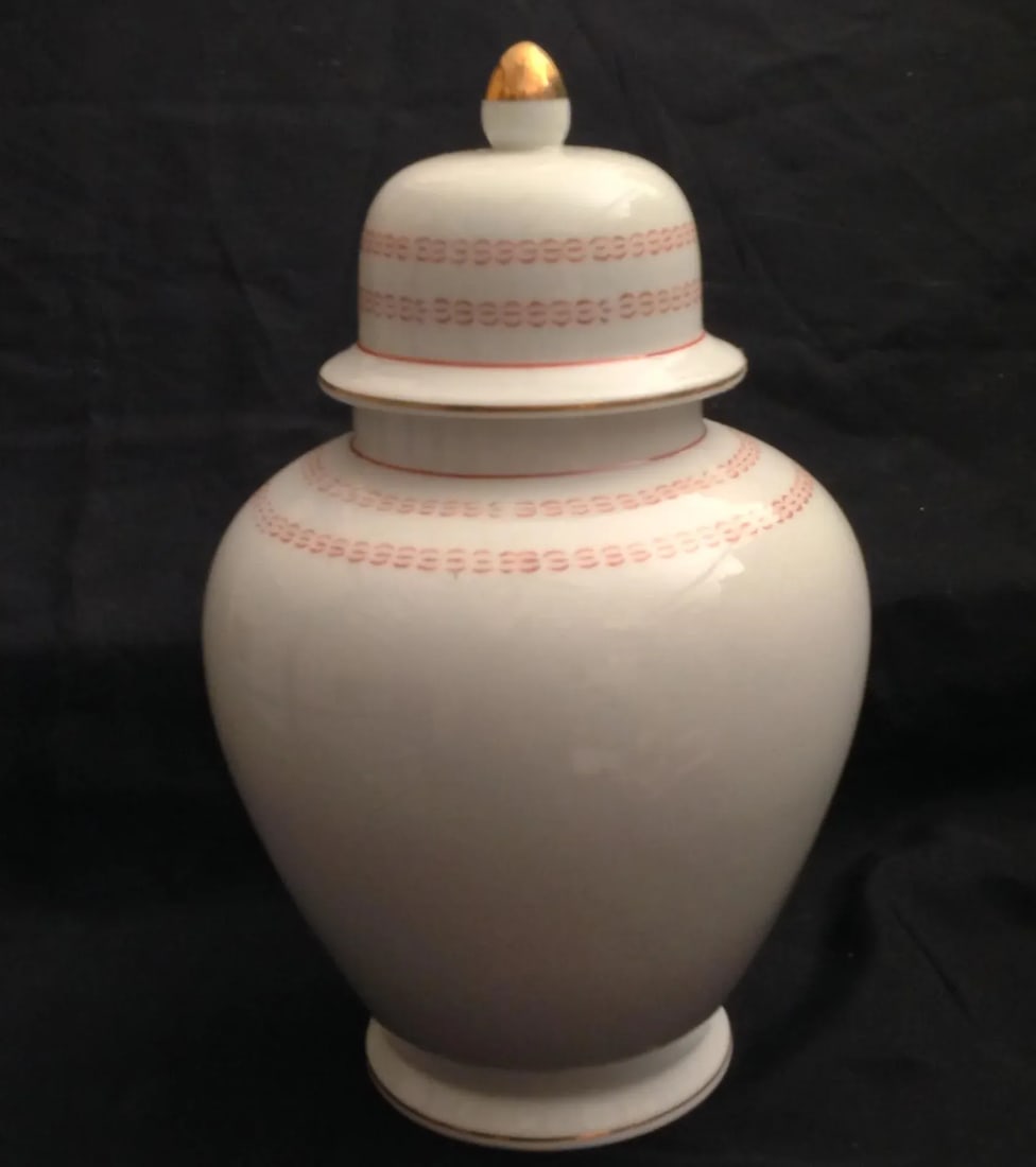 Vintage Ethan Allen American Chinoiserie Eagle Ginger Jar - 4