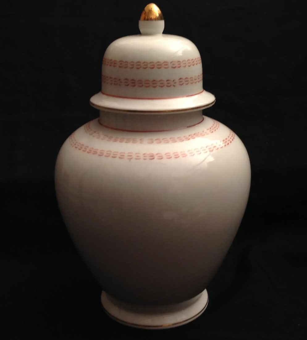 Vintage Ethan Allen American Chinoiserie Eagle Ginger Jar - 7