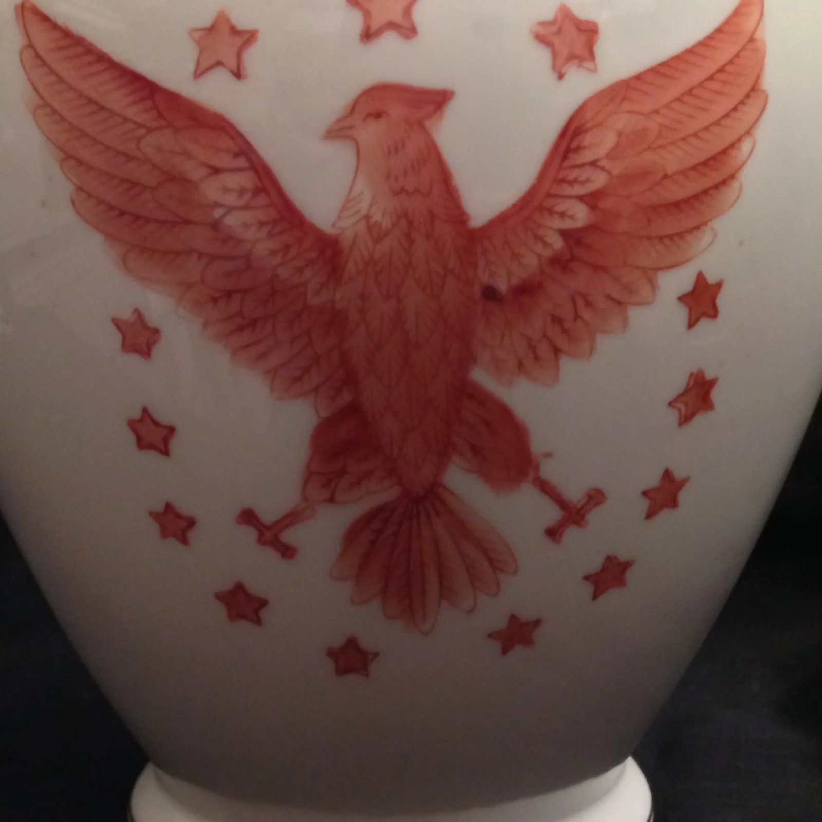 Vintage Ethan Allen American Chinoiserie Eagle Ginger Jar - 9