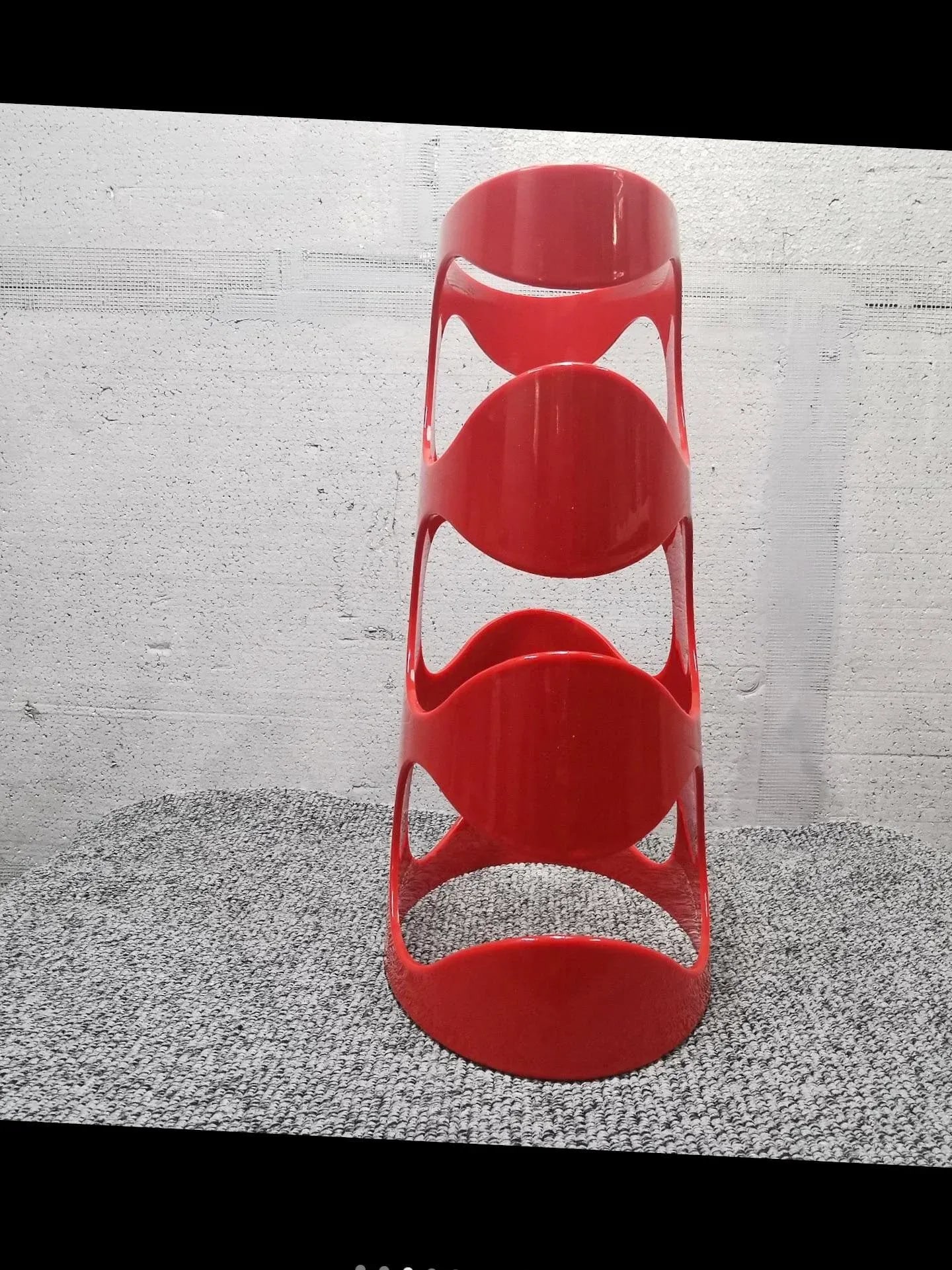 Red Y2k Umbra "Grapevine" Wine Rack - 3