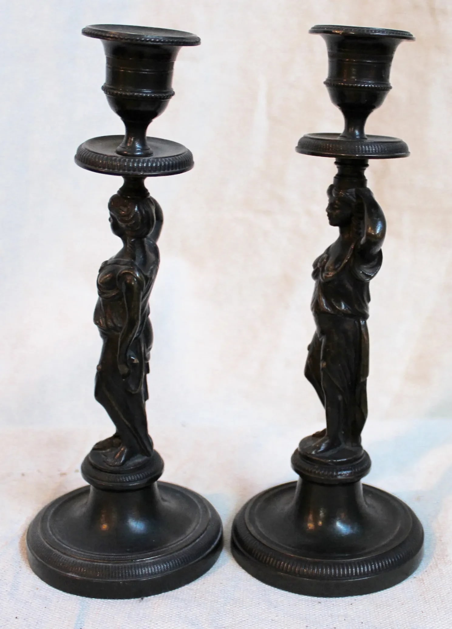 19th Century Caryatid Candlesticks - Pair - 5