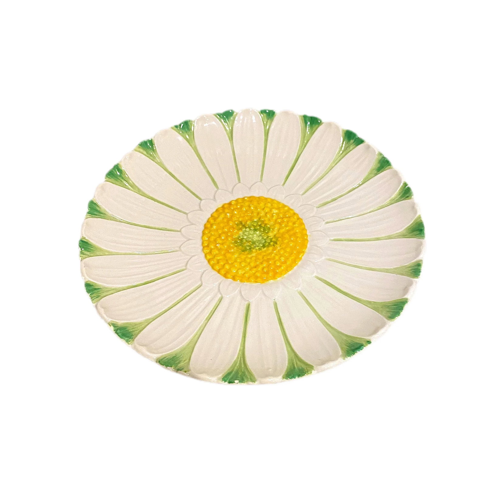 Italian Majolica Pottery Daisy Plate - 2