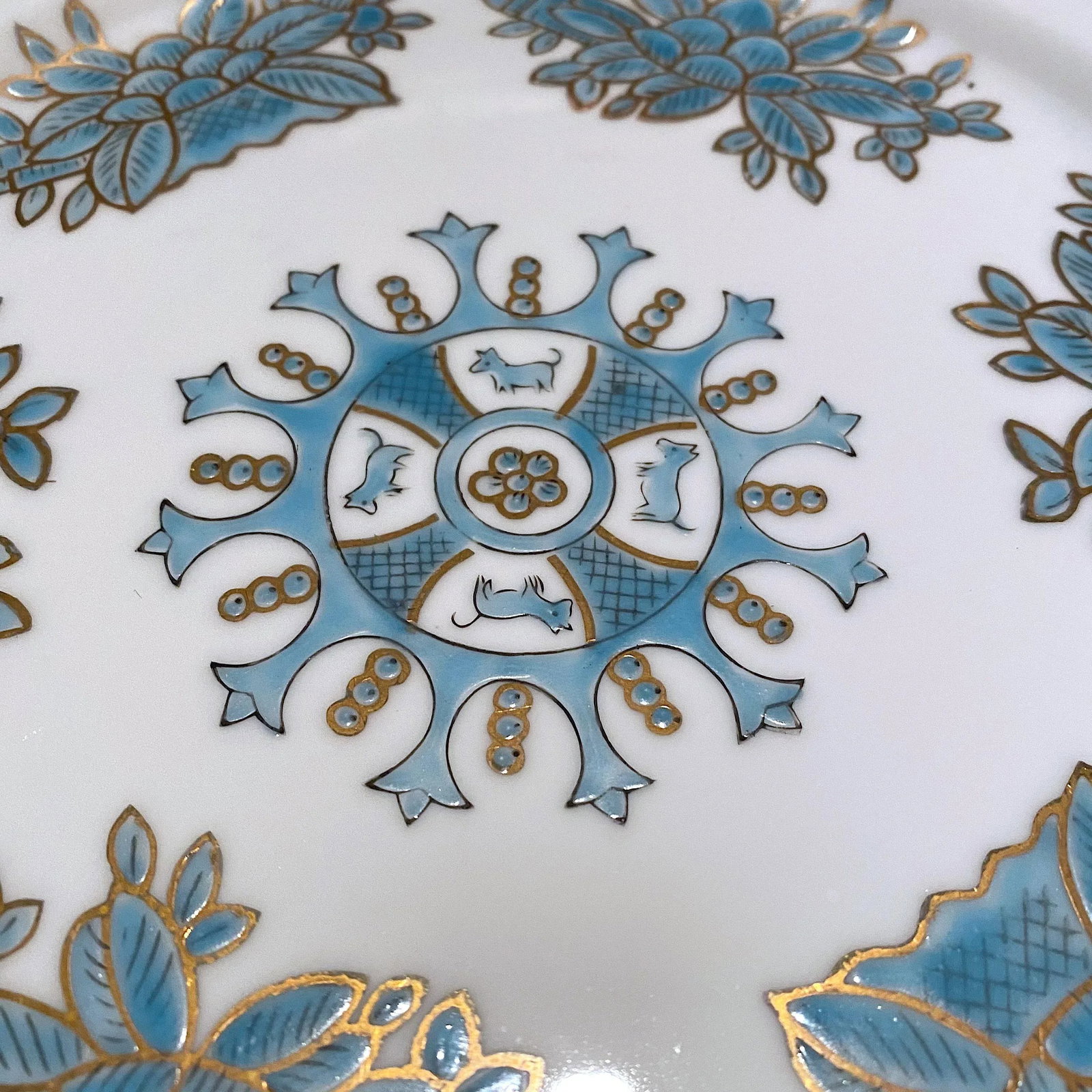 Vintage Turquoise and Gold Imari Plate - 2