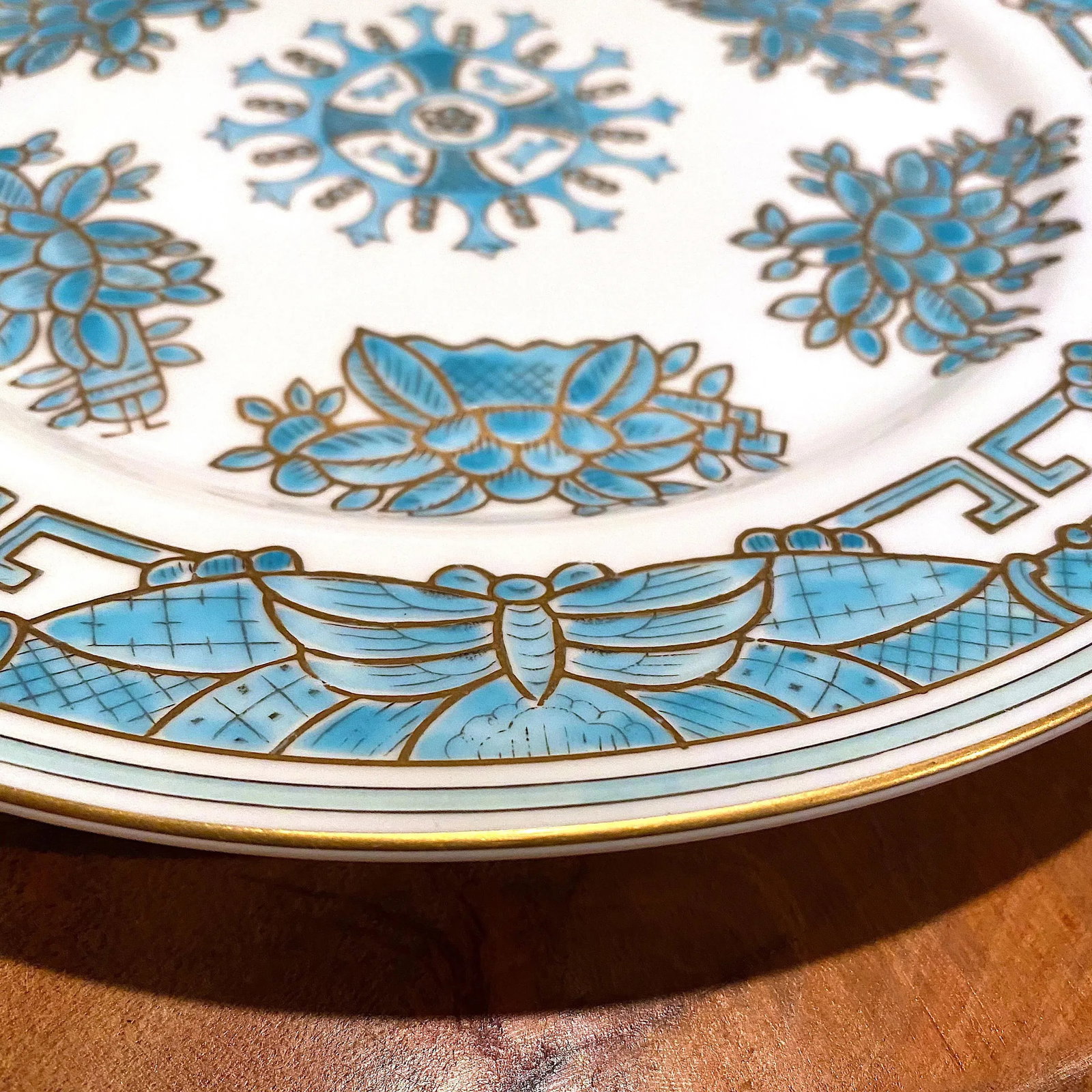 Vintage Turquoise and Gold Imari Plate - 3