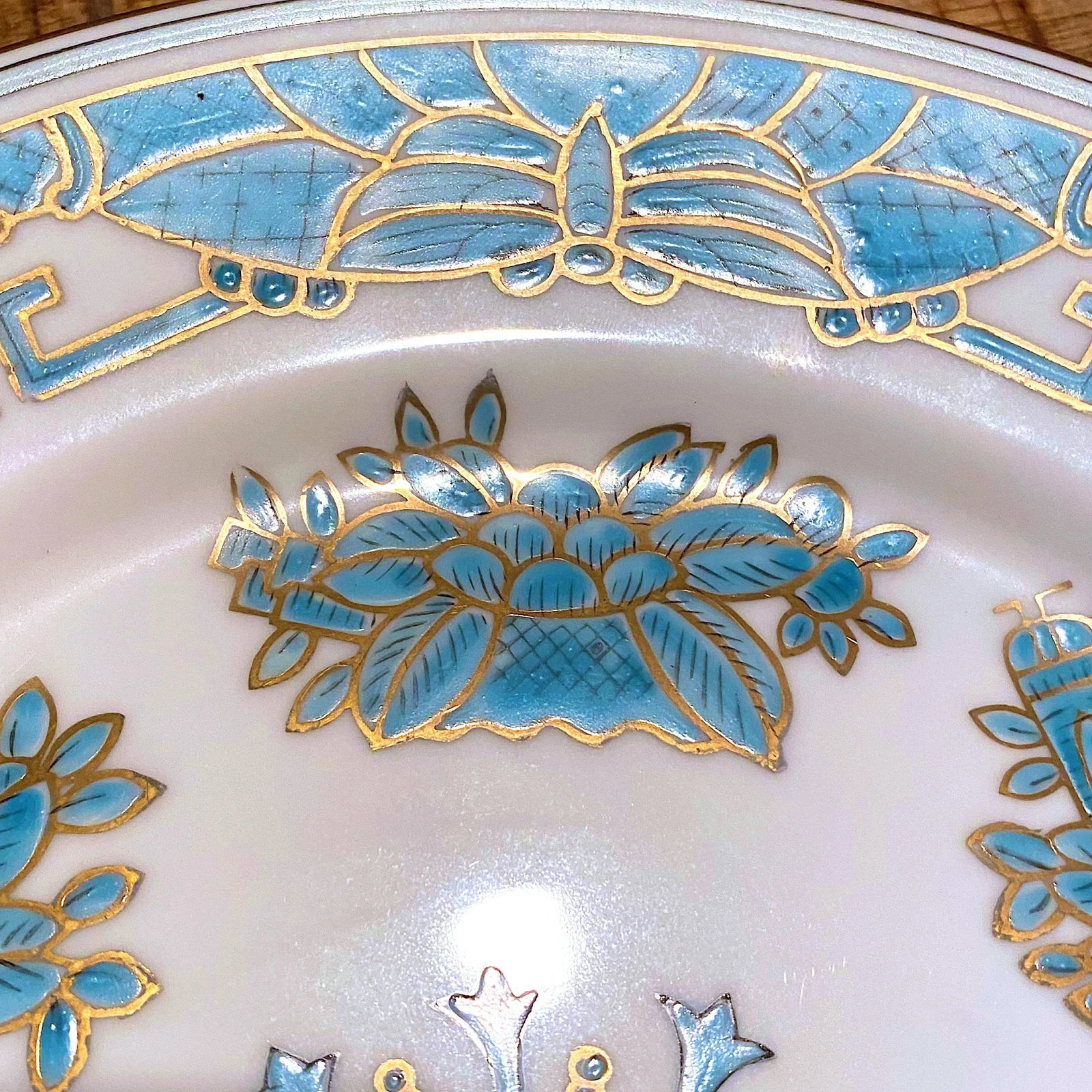 Vintage Turquoise and Gold Imari Plate - 4