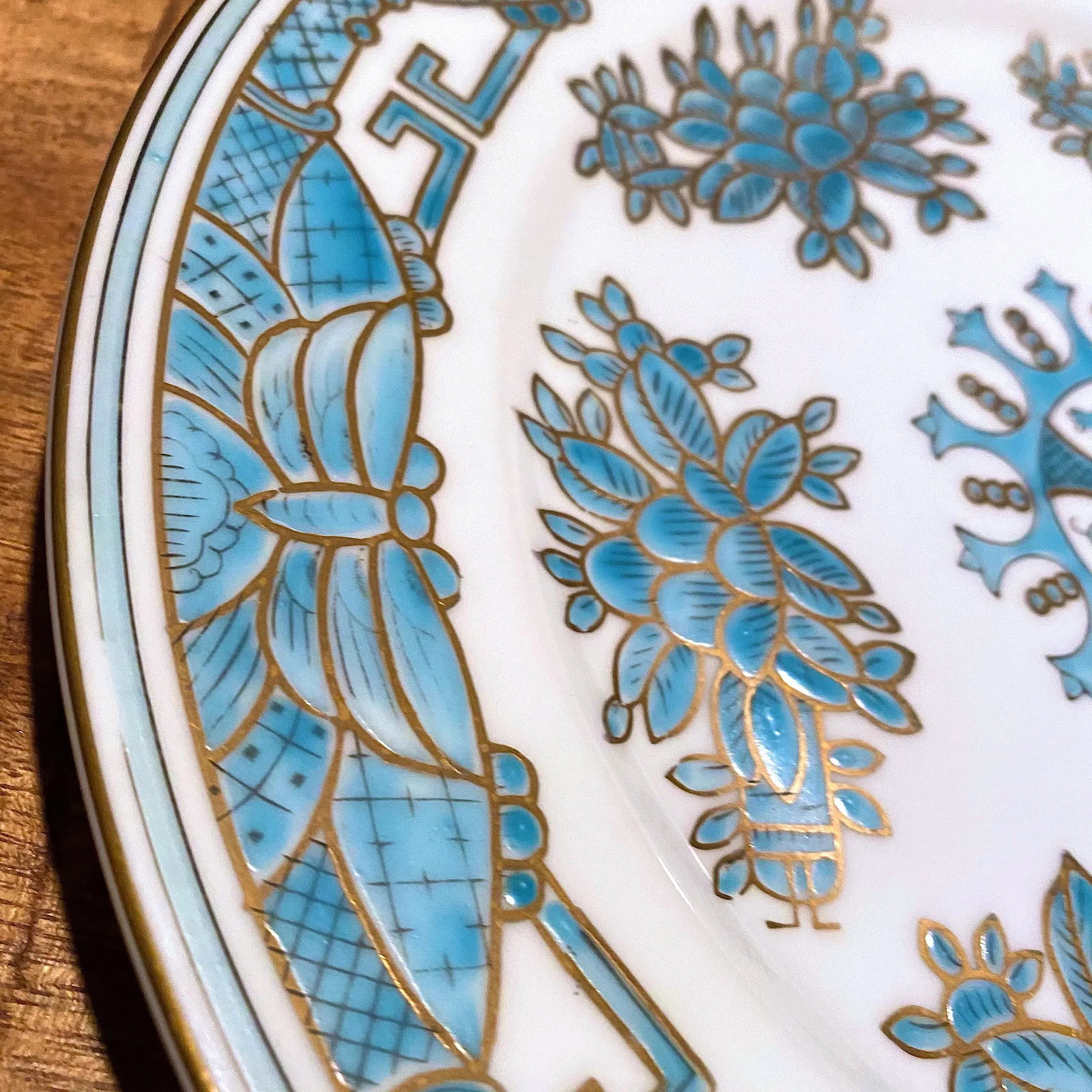 Vintage Turquoise and Gold Imari Plate - 5