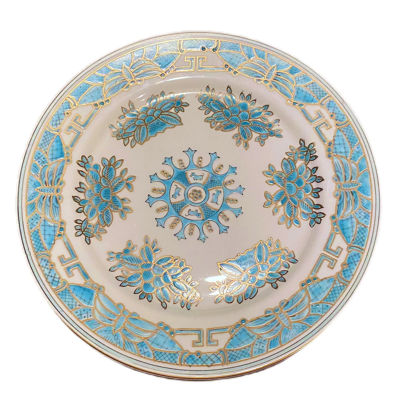 Vintage Turquoise and Gold Imari Plate - 8